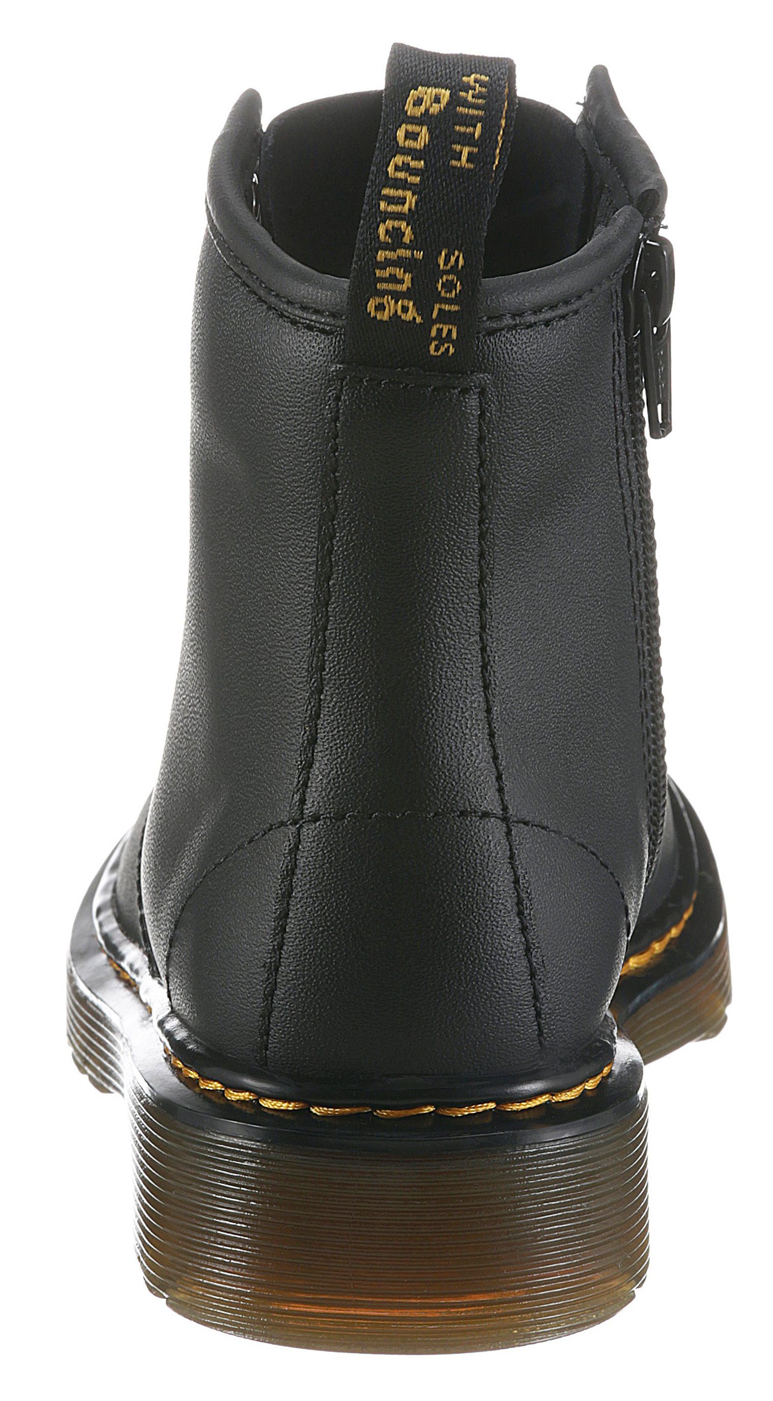 DR. MARTENS 8 Eye Boot ROMARIO Schnürstiefel Kinderschuh, Freizeitstiefel mit zusätzlichem Innenreißverschluss