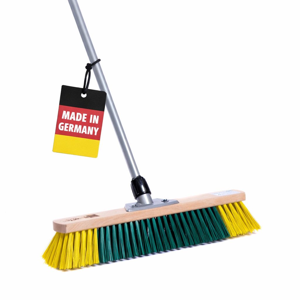 BawiTec Straßenbesen Spezieller BawiBlitz Besen Straßenbesen mit Teleskopstiel Stiel, Aussenbereich, Teleskopstiel verstellbar