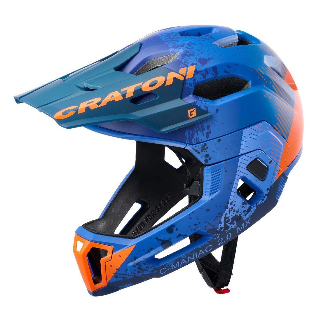Cratoni Fahrradhelm C-Maniac 2.0 MX Enduro Downhill Freeride BMX Fullfacehelm mit Kinnbügel