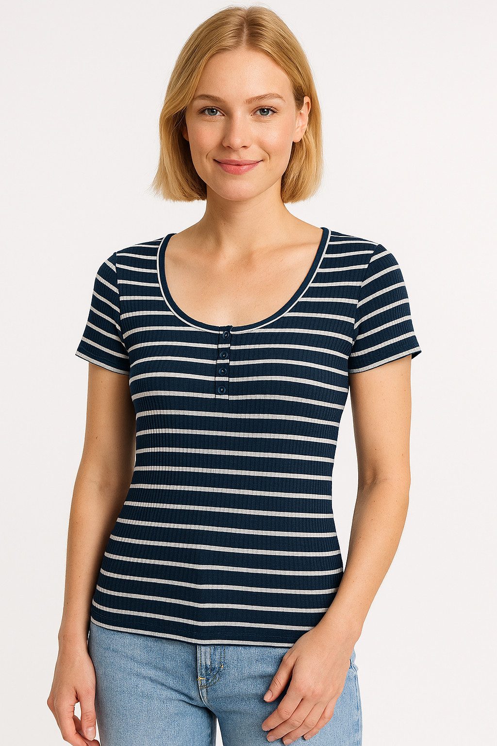 Vero Moda T-Shirt VMSEA SS HENLEY günstig online kaufen