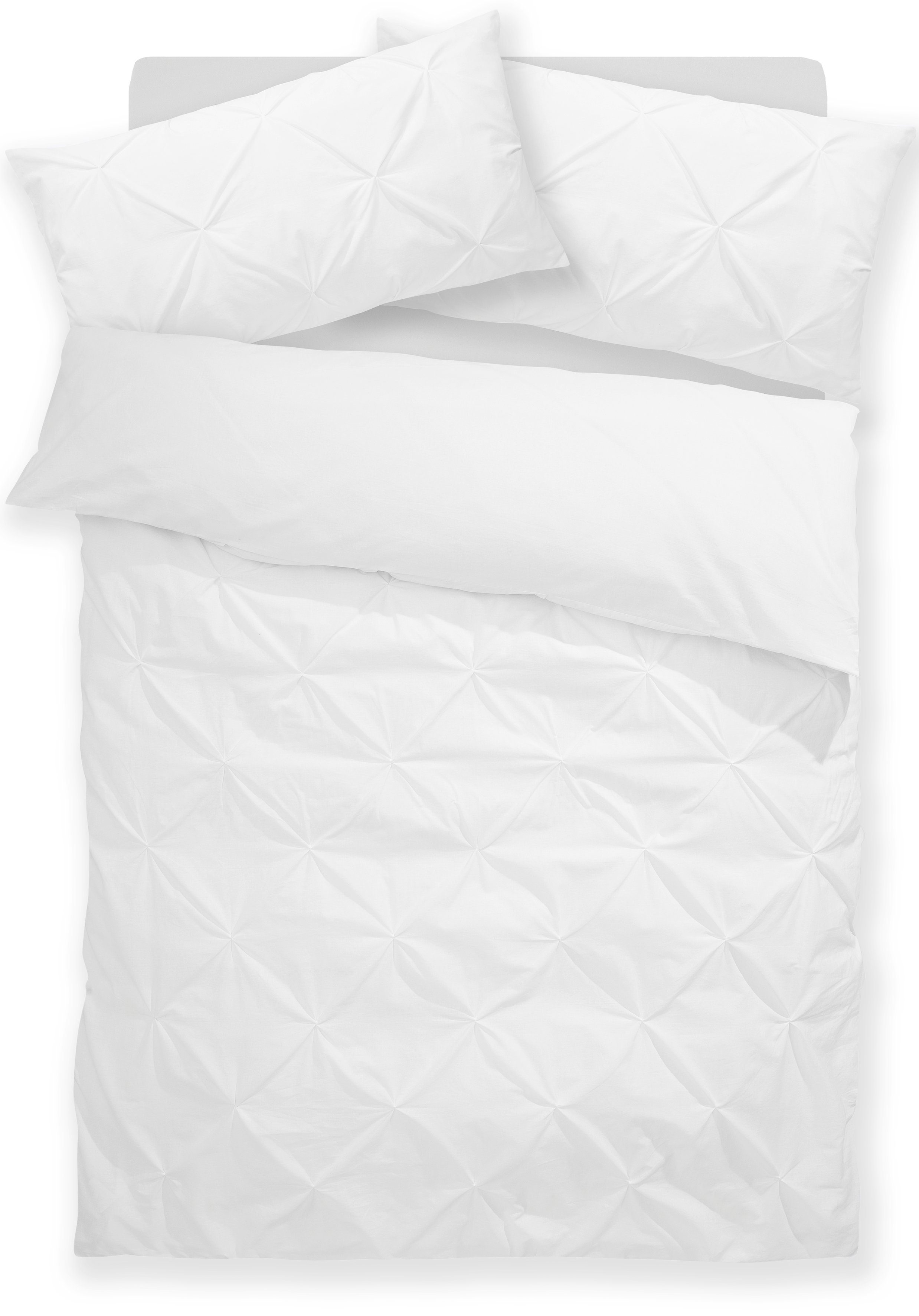 OTTO home Bettwäsche Elliant in Gr. 135x200 oder 155x220 cm, Renforcé, 2 teilig, Bettwäsche aus Baumwolle, elegante Bettwäsche mit Hochtief-Struktur