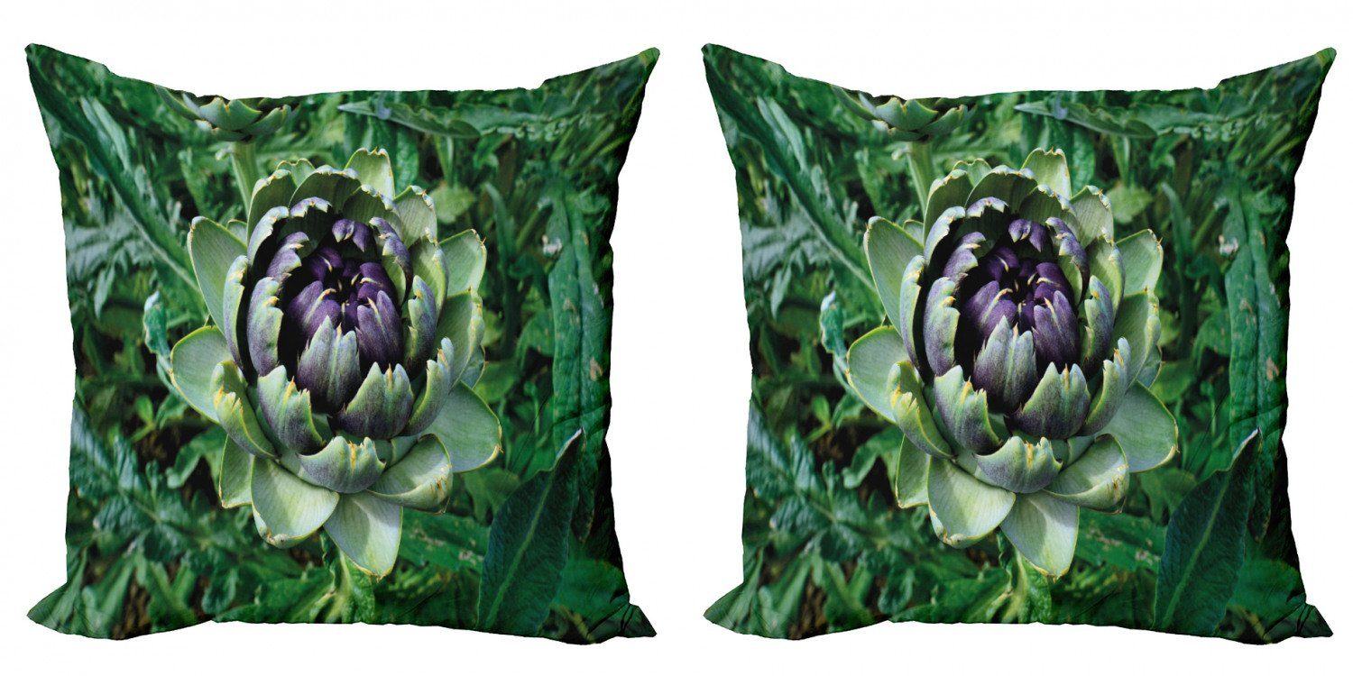 Kissenbezüge Modern Accent Doppelseitiger Digitaldruck, Abakuhaus (2 Stück), Artischocke Blooming Gemüse