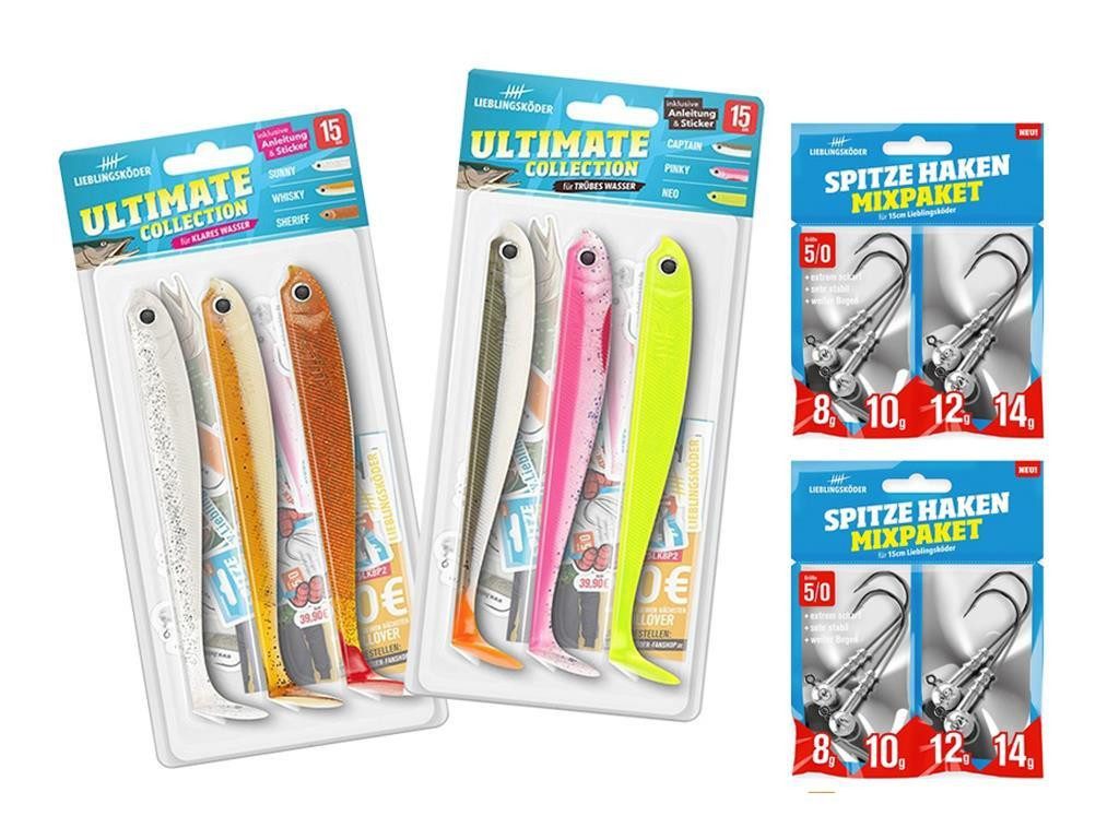 Lieblingsköder Kunstköder Lieblingsköder 15 cm - Hecht - kleines Starter-Set, (SpinMad Originals 10 g, 1-St. SpinMad Originals 15 Farben), Effektiver Lauf, Exzellente Verarbeitung