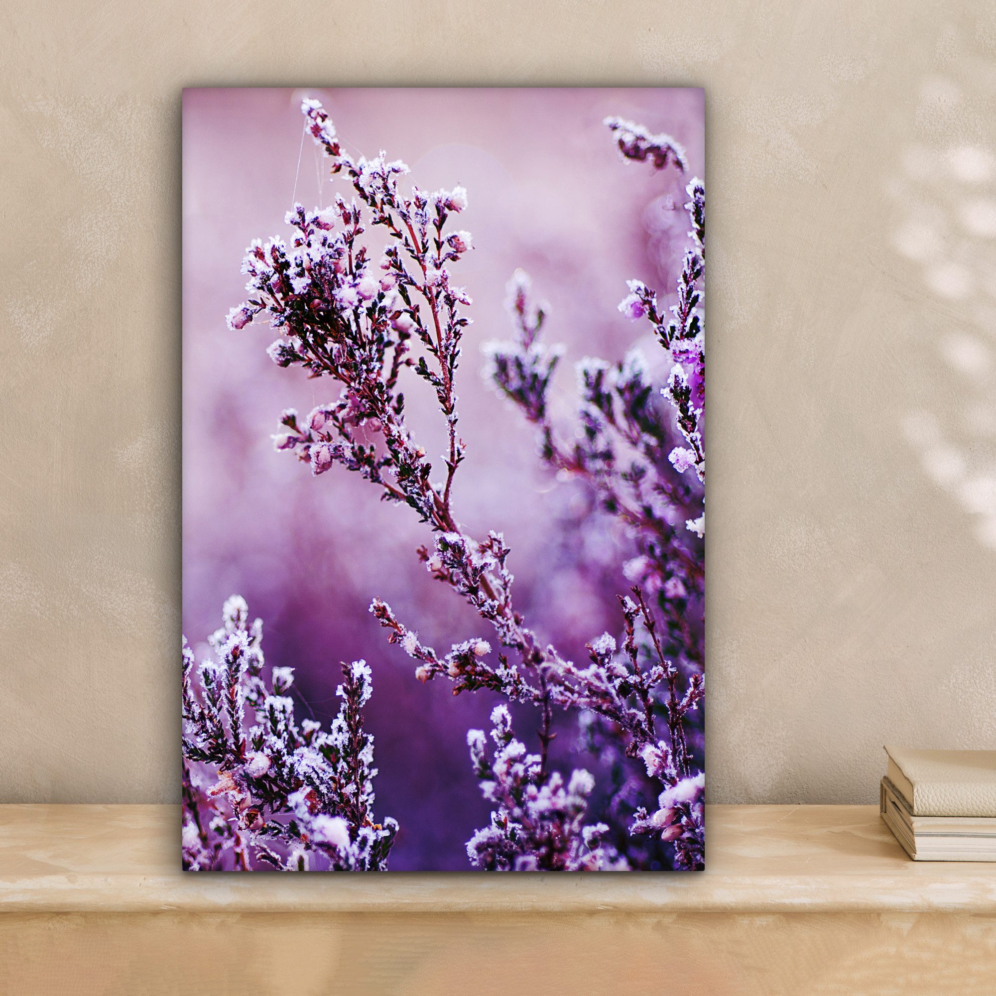 OneMillionCanvasses® Leinwandbild Lavendel - Winter - günstig online kaufen