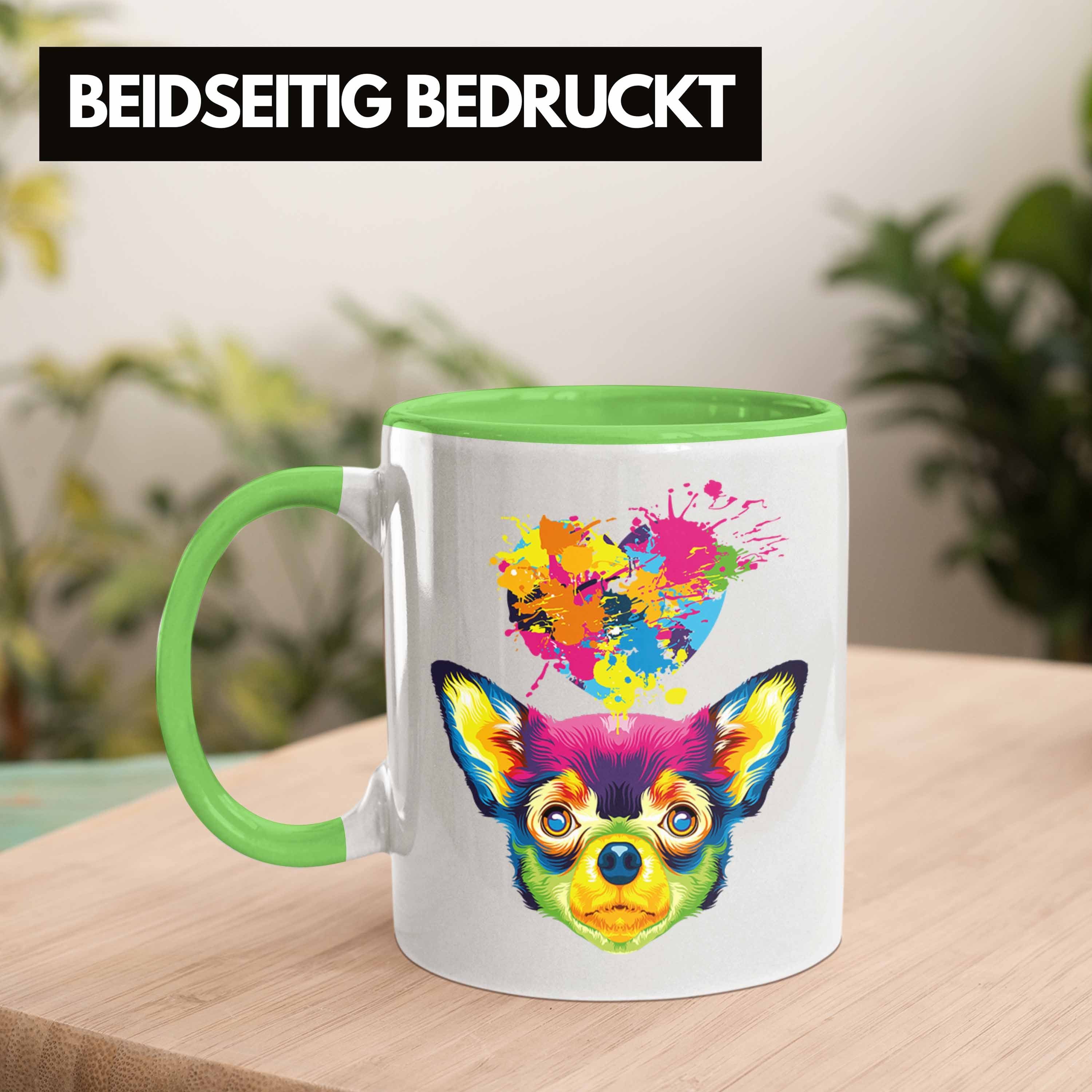 Tasse Geschenki Grün Geschenk Lustiger Besitzer Trendation Chihuahua Herz Farbe Spruch Tasse