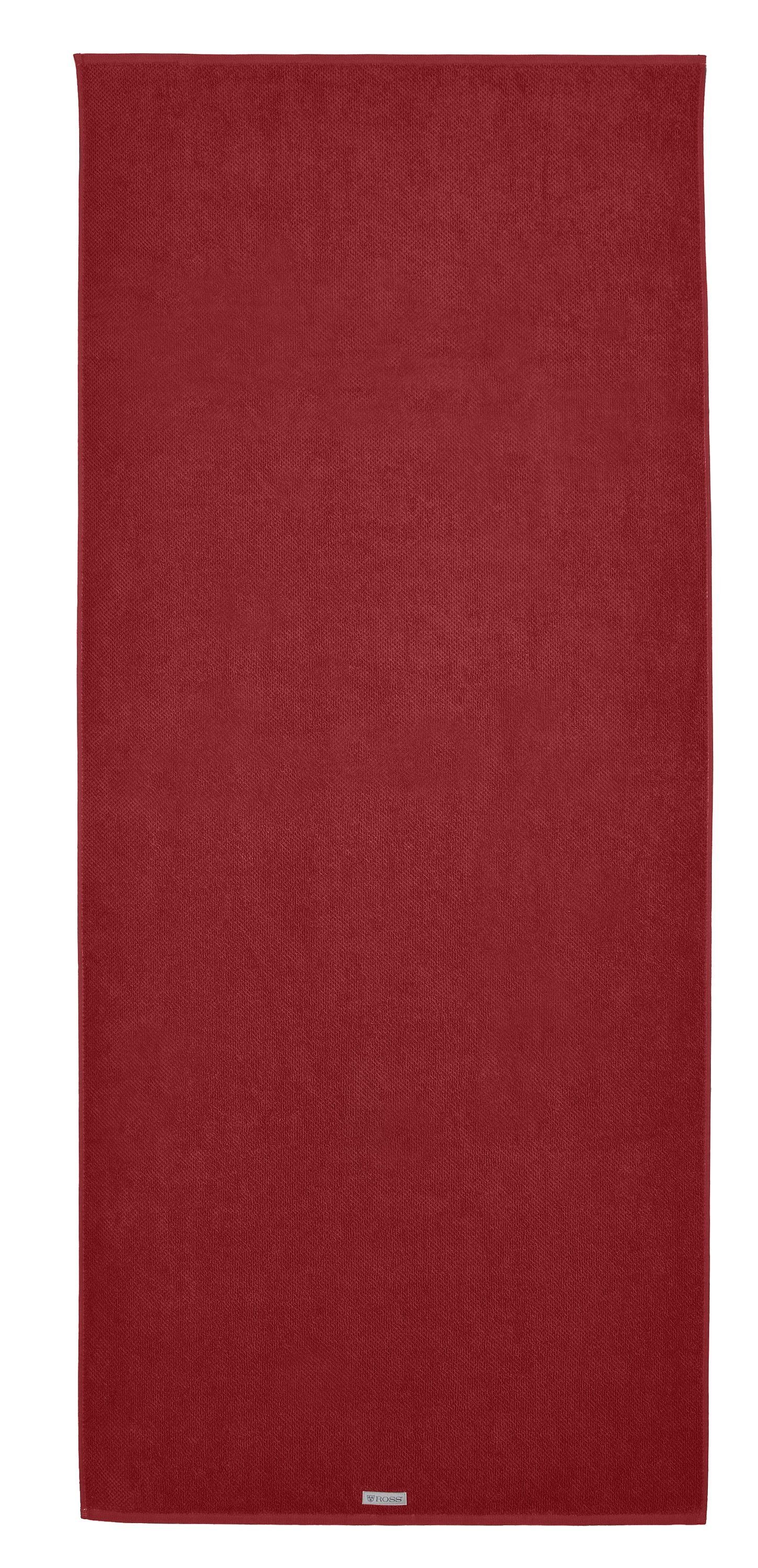 ROSS Duschtuch rechteckig ROSS Waschhandschuh 4007-14, (1-St), Frottee SELECTION Serie Verifiziert, Handtuch Gästetuch rubin, GOTS Handtuch