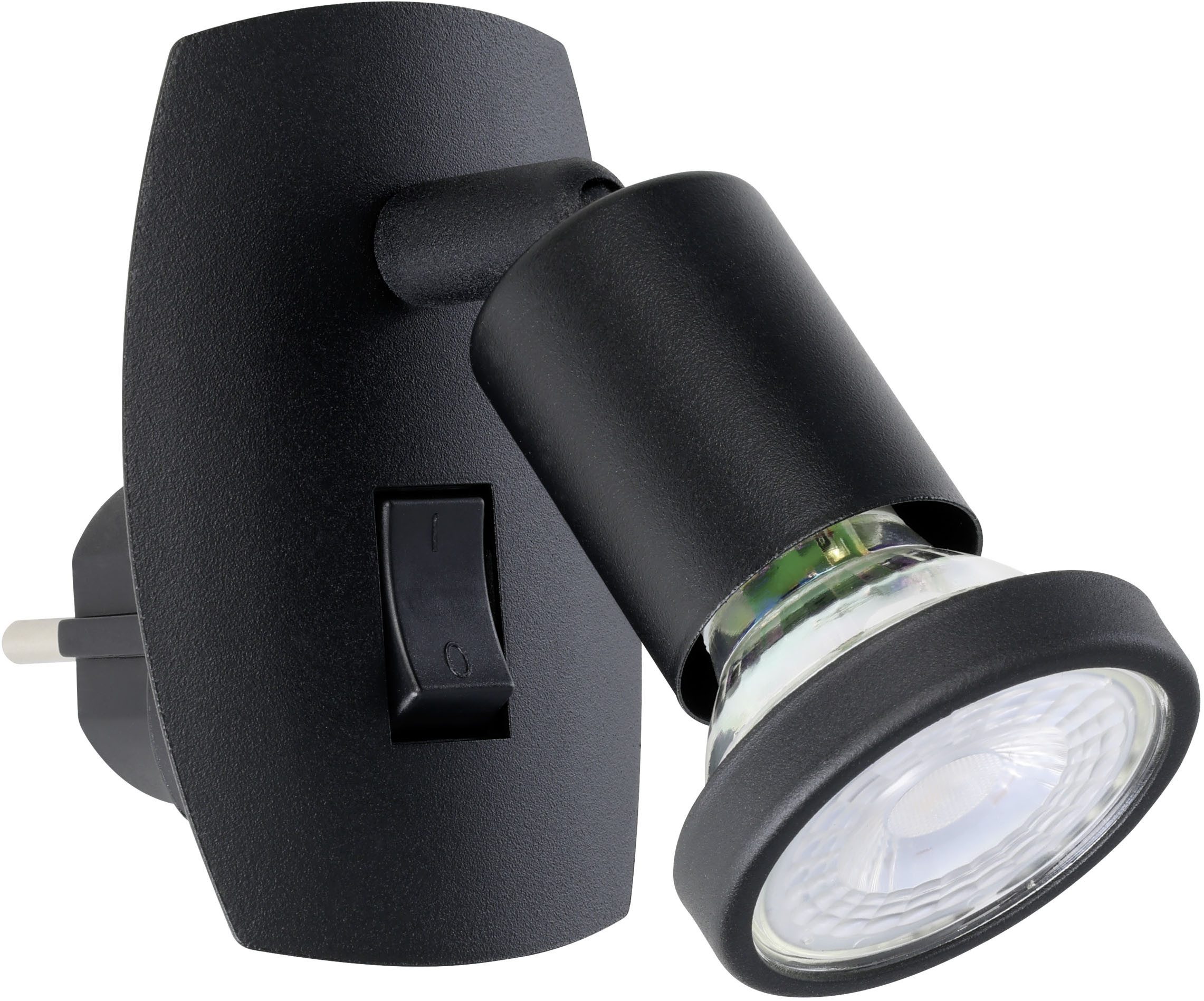 EGLO Steckdosenleuchte PARRINI Steckerlampe - Stahl, Kunststoff - GU10 - 1X günstig online kaufen