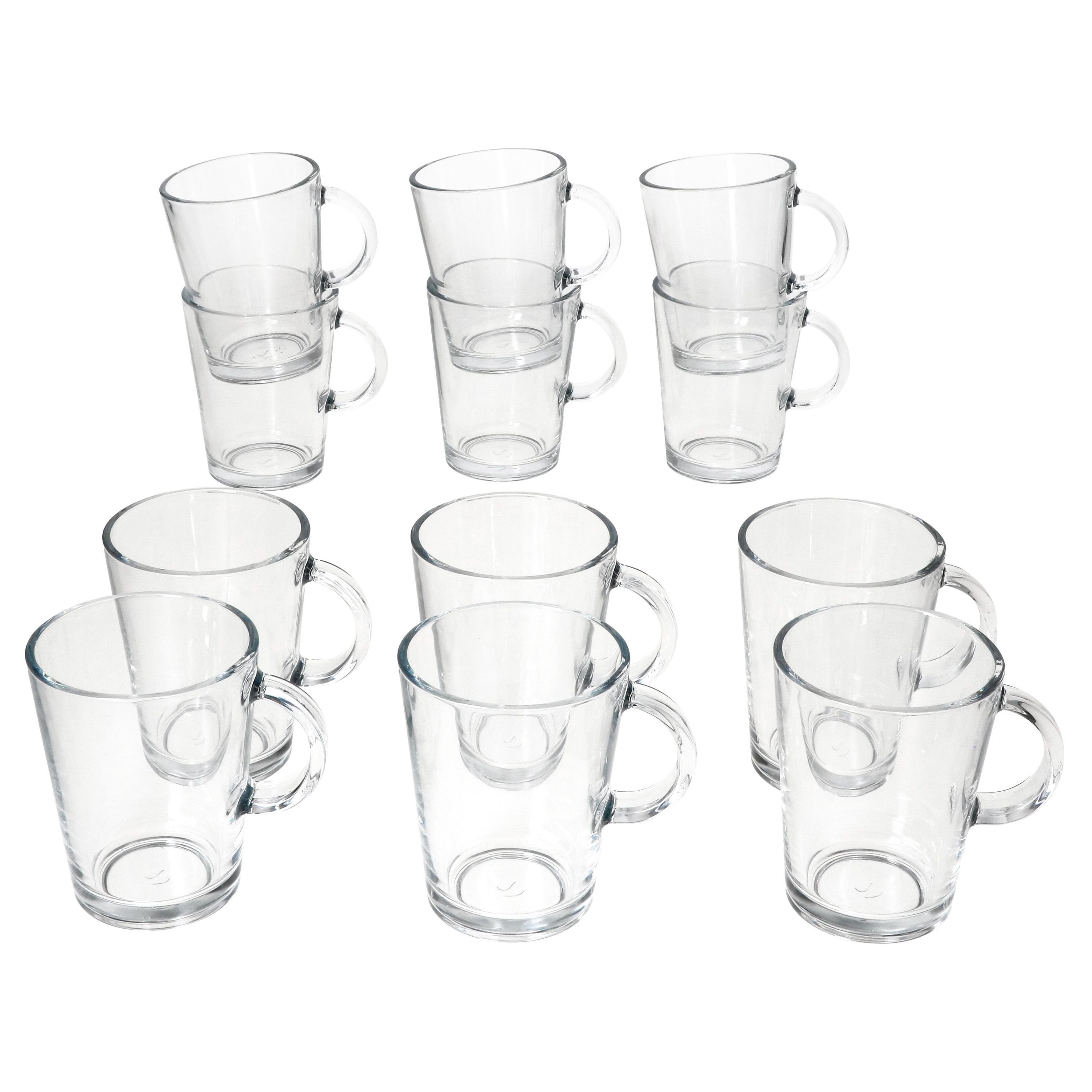 Ritzenhoff & Breker Latte-Macchiato-Glas Ritzenhoff Coredo 12x Glühwein-Gläser mit Henkel 250ml H10,5cm, Glas