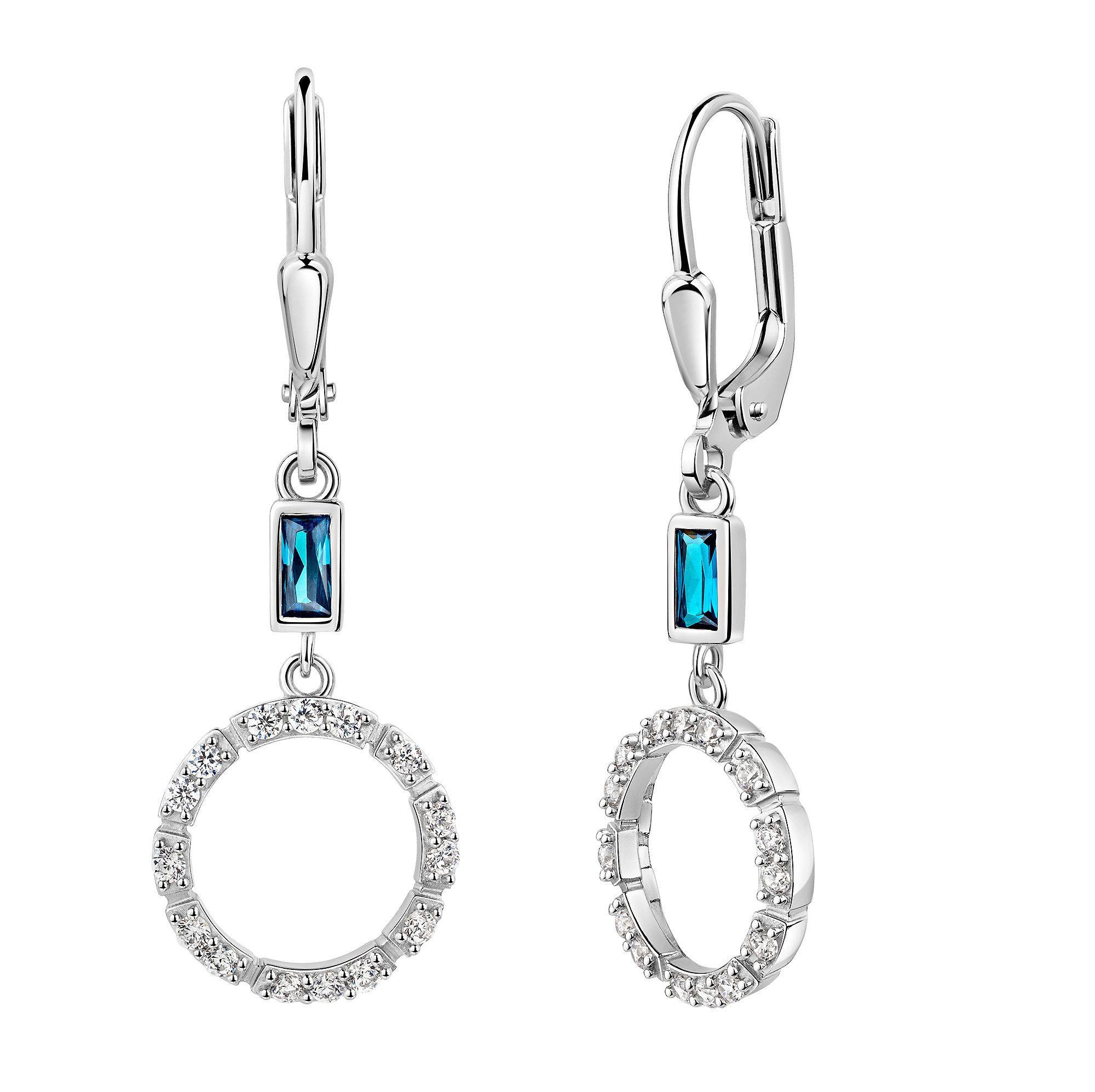 Paar Ohrhänger Schmuck Geschenk Silber 925 Ohrschmuck Ohrringe Kreise