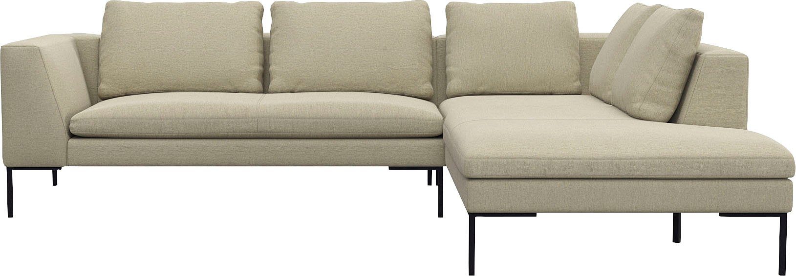 FLEXLUX Ecksofa Loano, superbequemer Sitzkomfort durch Kaltschaum im Sitz, modernes Sofa, frei im Raum stellbar, lose Kissen, L-Form