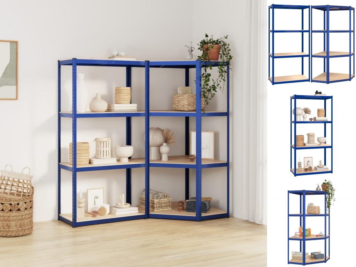 Regale Stahl Stk Böden 2 4 Blau Regal Holzwerkstoff vidaXL mit