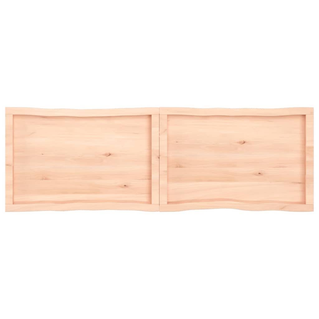 Massivholz 160x50x(2-6) Baumkante (1 Tischplatte furnicato Unbehandelt St) cm