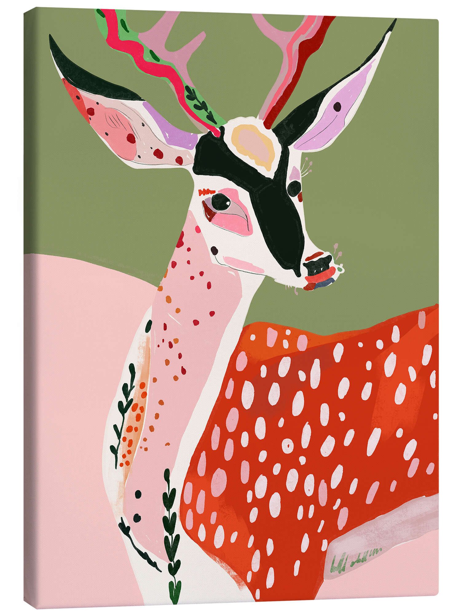 Posterlounge Wandbild Verzauberter Hirsch, Artsy Sesta, erhältlich als Poster, Leinwandbild, Wandsticker oder Acrylglasbild