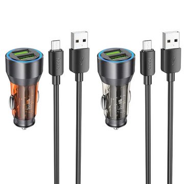HOCO Autoladegerät 2 x USB QC 18W + USB-Kabel für Micro NZ12 USB-Ladegerät