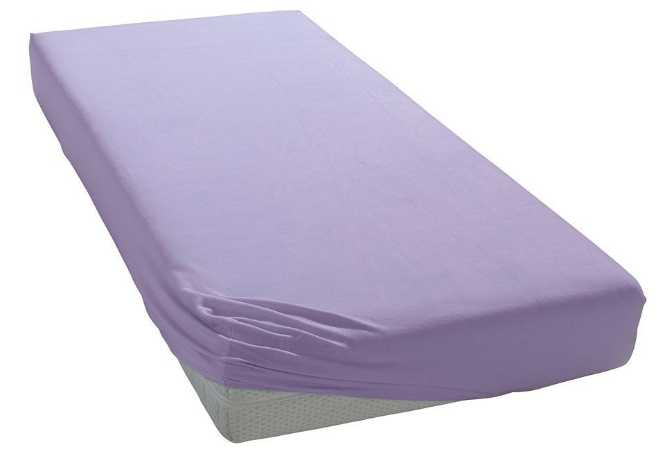 bellana Spannbettlaken Melone in Gr. 70x140, 90x200, 140x200 oder 180x200 cm, Mako-Jersey, Gummizug: rundum, (1 Stück), 100% Baumwolle, Matratzen bis 25cm Höhe, Spannbetttuch