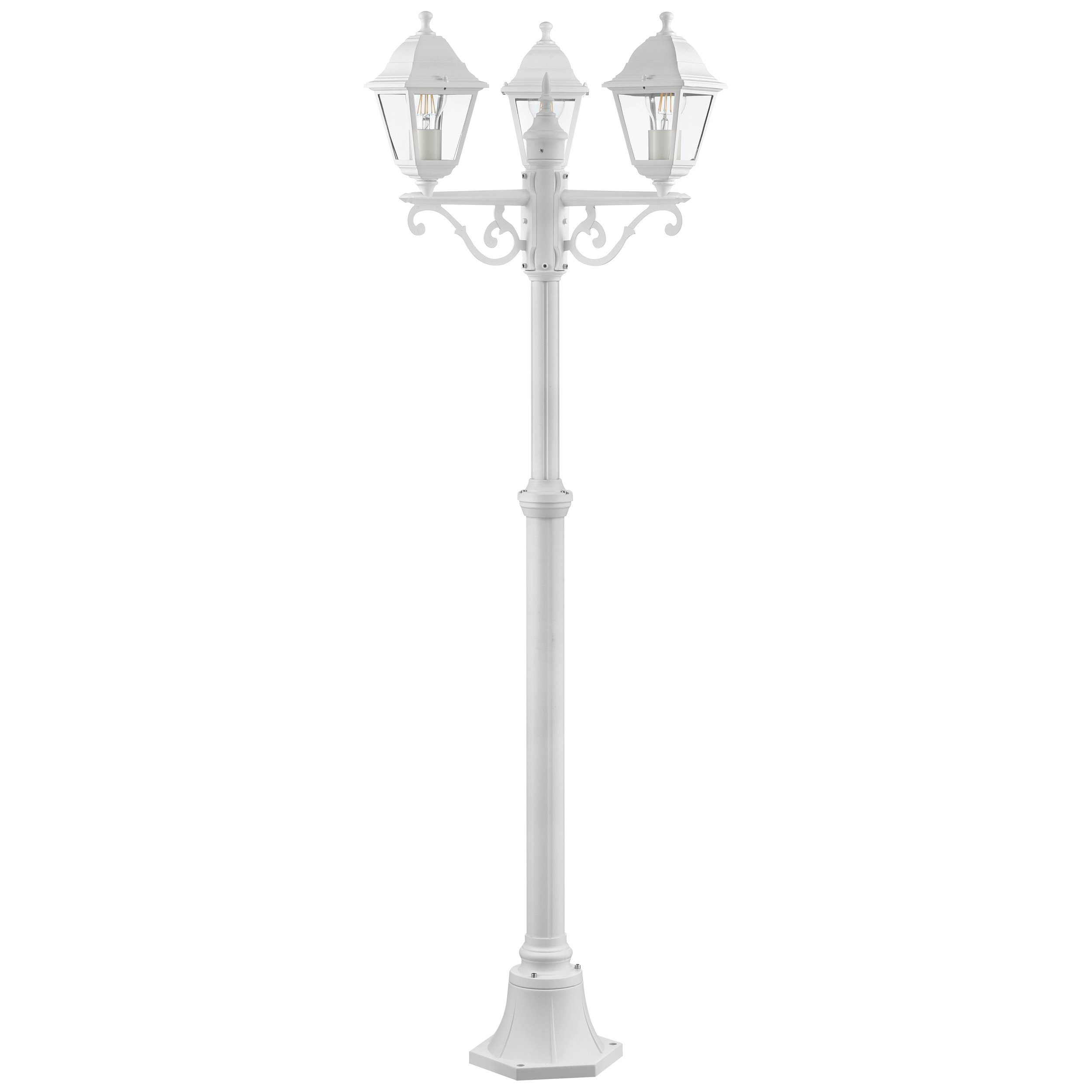 Lightbox Außen-Stehlampe, Höhe, E27, 58 ohne Stehlampe, Außen Metall/Glas cm, Ø 200 cm IP44, Leuchtmittel
