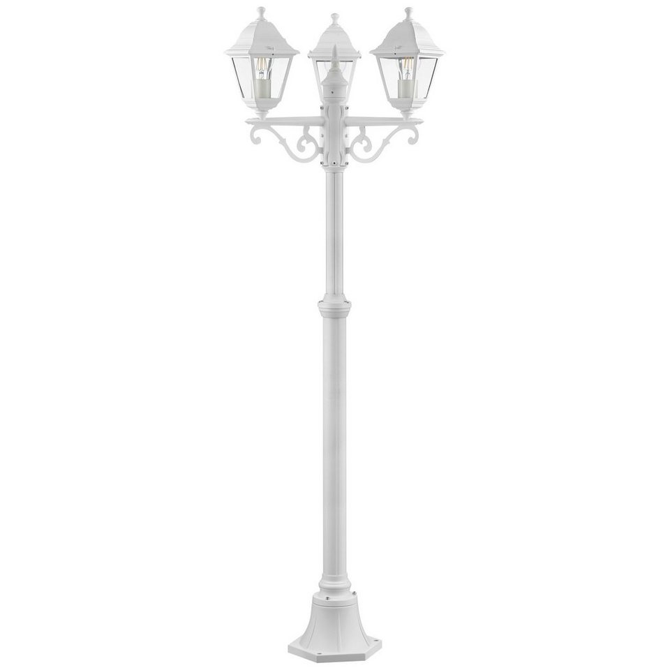 Lightbox Außen-Stehlampe, ohne Leuchtmittel, Außen Stehlampe, 200 cm Höhe, Ø  58 cm, E27, IP44, Metall/Glas