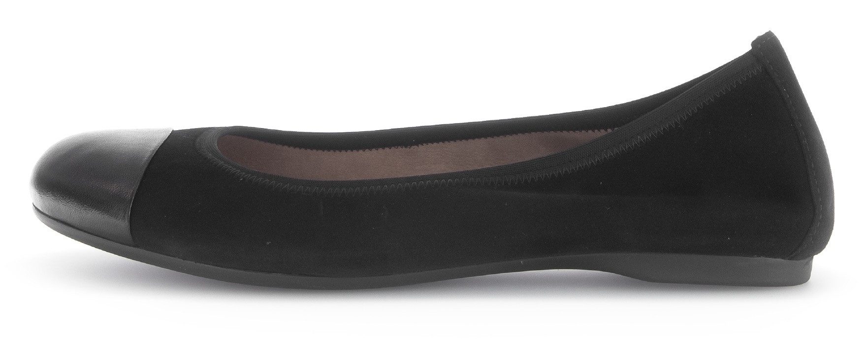 Gabor Ballerina, Blockabsatz, Schlupfschuh, Businesschuh mit Kontrastbesatz