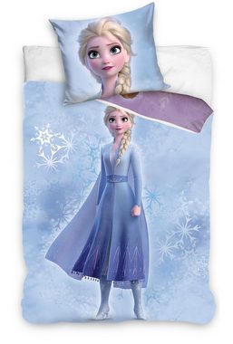 Kinderbettwäsche Disney´s Eiskönigin 2, Disney Frozen, Renforcé, 2 teilig, Wendemotiv Elsa oder Anna