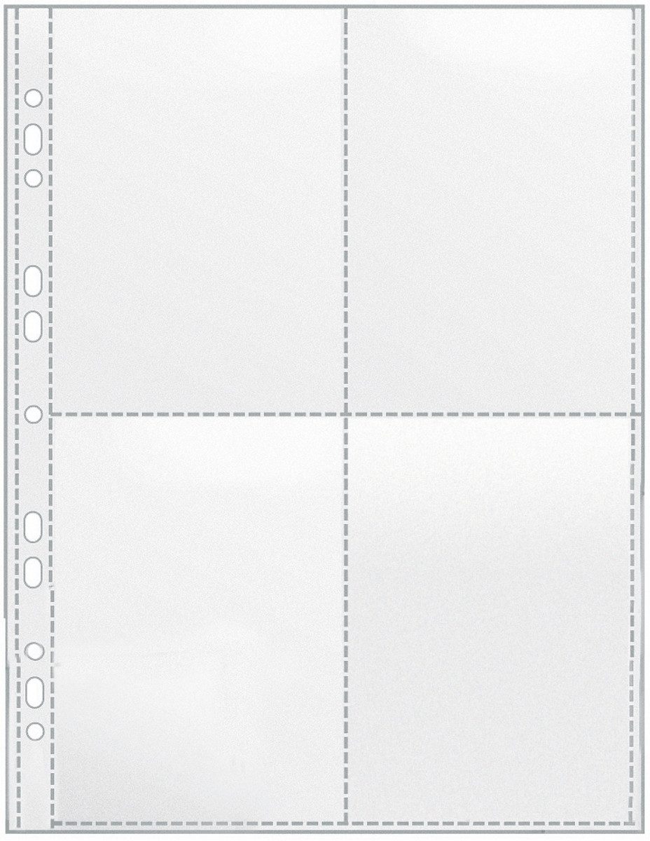 VELOFLEX Prospekthülle Sammelhüllen A4 120my glasklar für 4 x A6 hoch