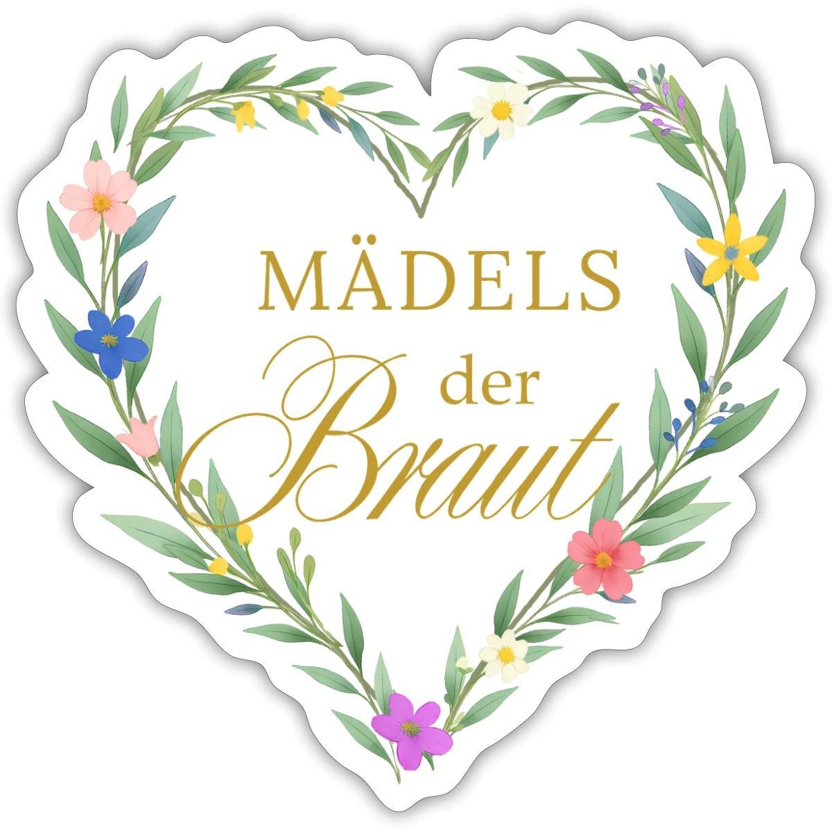 Spreadshirt Aufkleber JGA, Mädels Der Braut Sticker Aufkleber