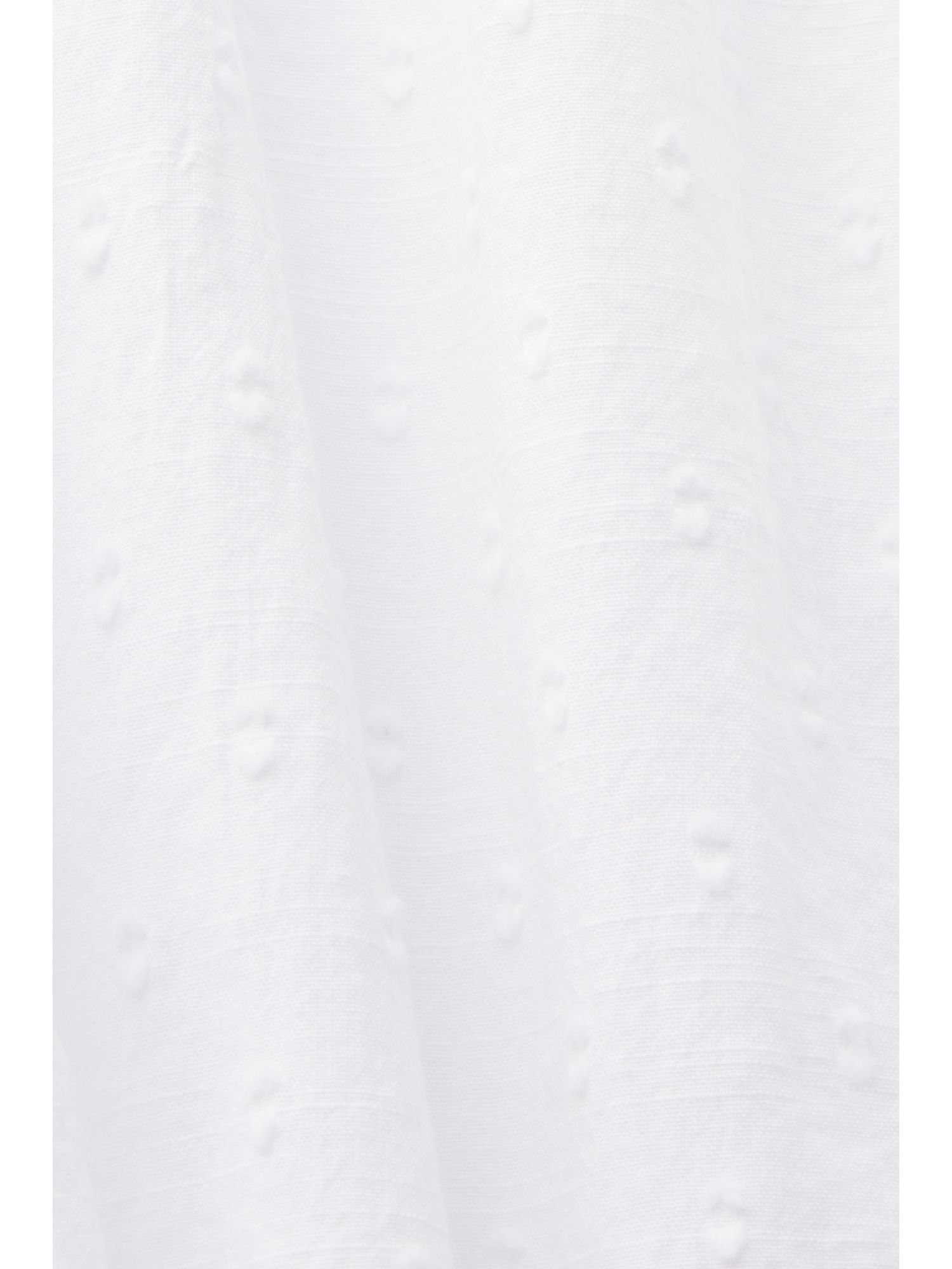 Esprit Blusentop Ärmellose Bluse Swiss % WHITE Baumwolle aus 100 Dot