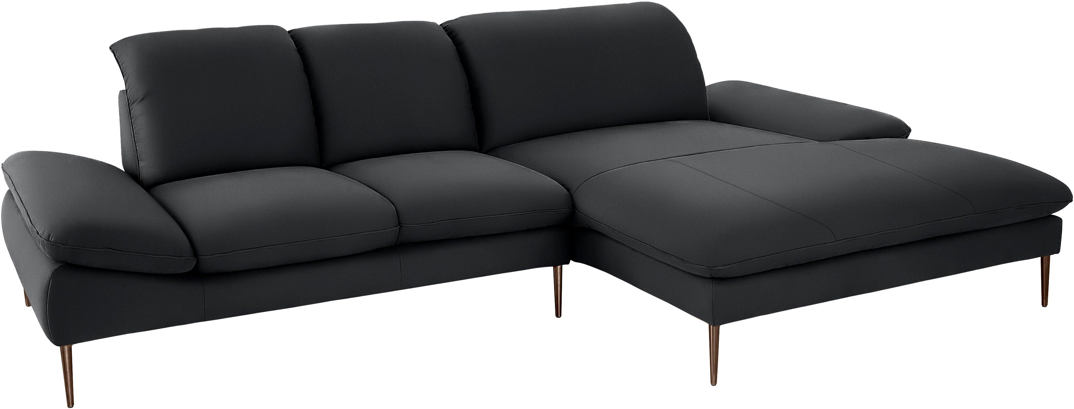 W.SCHILLIG Ecksofa enjoy&MORE, Designsofa, bequem, zeitlos und elegant, L-Form, Sitztiefenverstellung, Füße bronze pulverbeschichtet, Breite 310 cm
