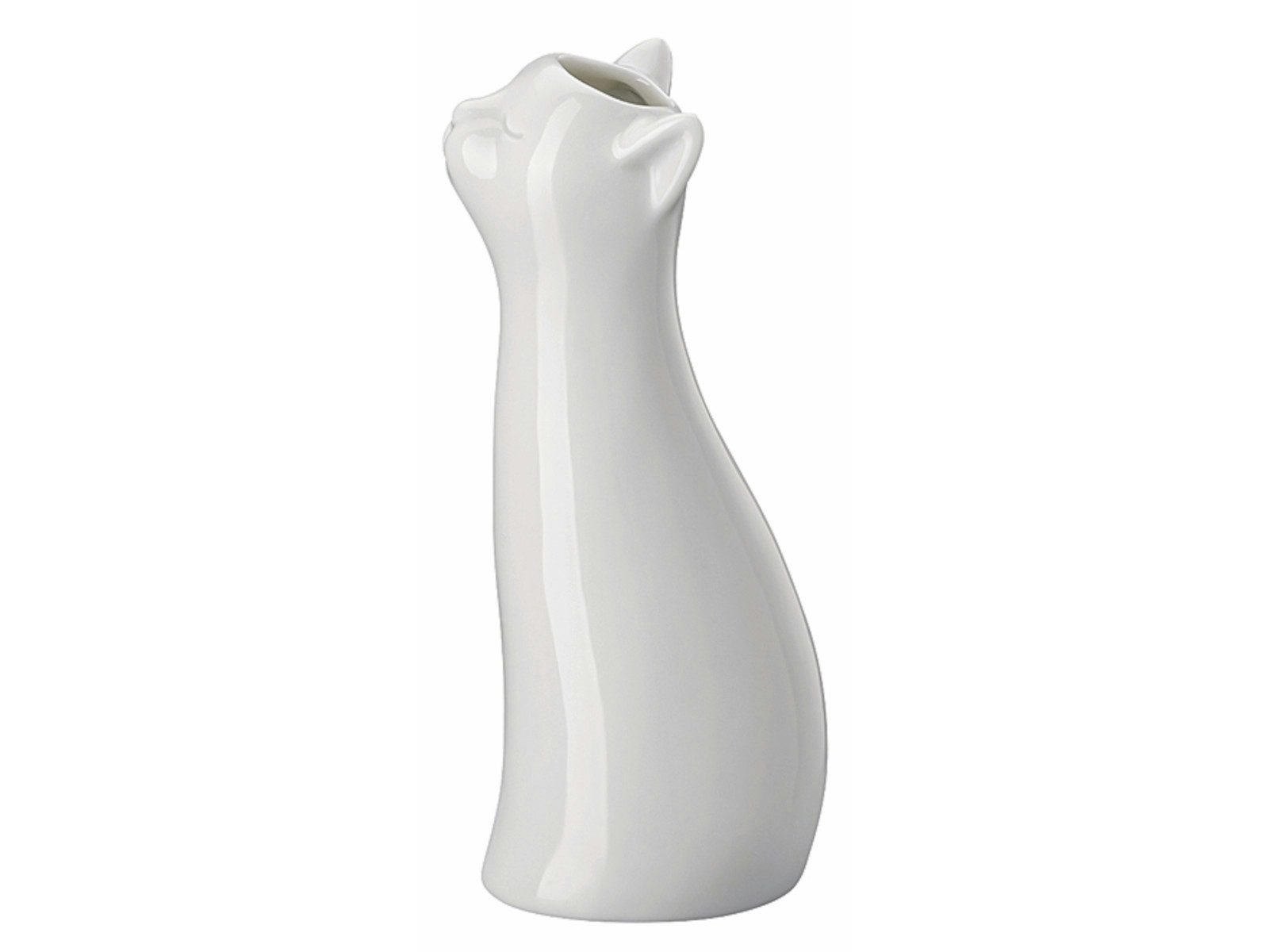 HUTSCHREUTHER Dekovase Katzen-Vase Weiss Vase 14 cm (Vasen), Vasen