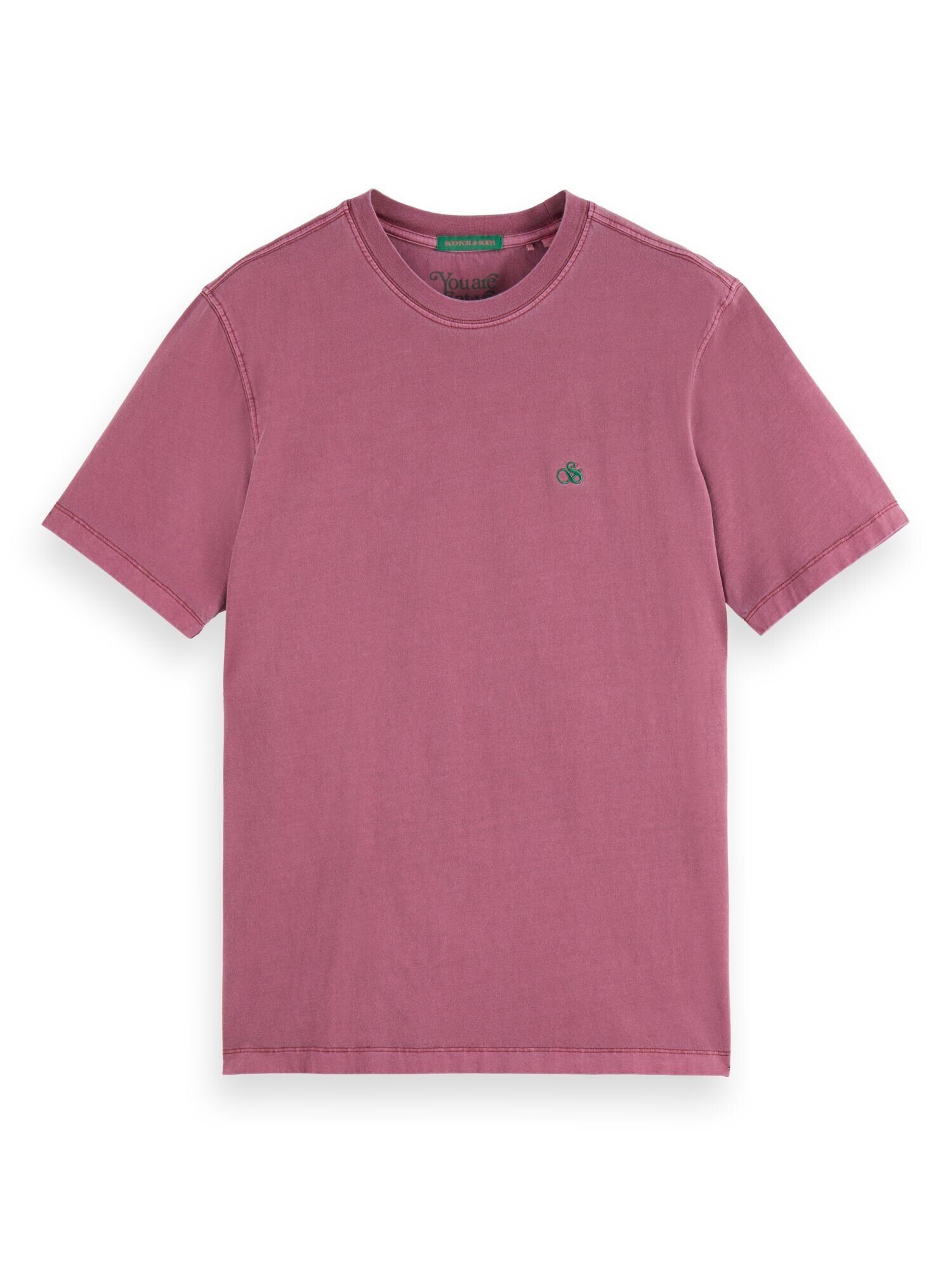 mit (1-tlg) Kurzarmshirt (Stage Purple) T-Shirt Pink und Scotch Rundhalsausschnitt Shirt & Soda