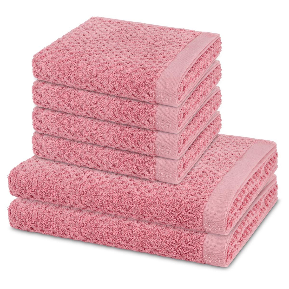 ROSS Handtuch Set Harmony, Walkfrottee (Spar-Set, 6-St), 4 X Handtuch 2 X Duschtuch im Set - Baumwolle - Saugstark