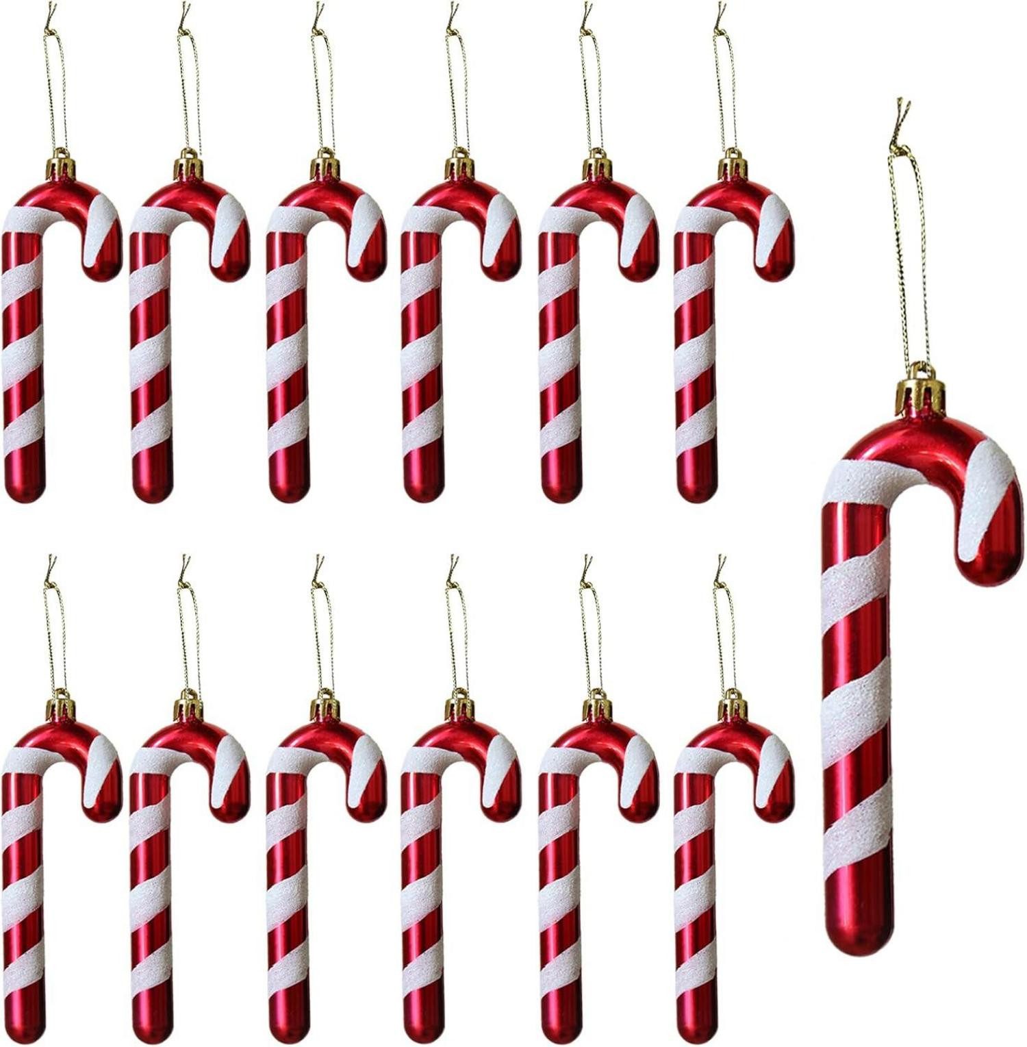 Baumbehang 12pcs Weihnachtsbaumschmuck Zuckerstange Weihnachtsdeko Anhänger 13cm