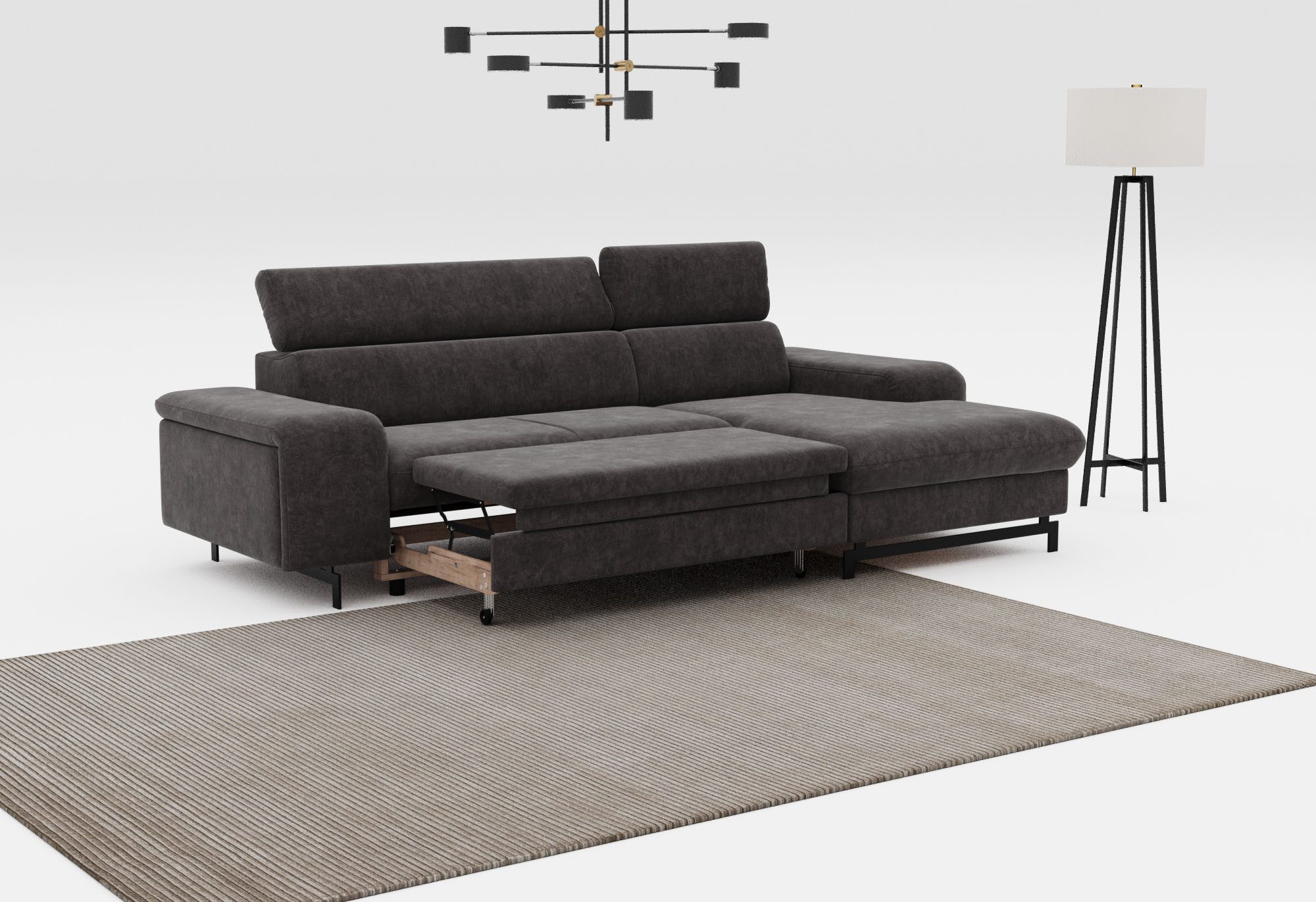 COTTA Ecksofa "Emma L-Form", mit Kopfteilverstellung, wahlweise mit Bettfun günstig online kaufen