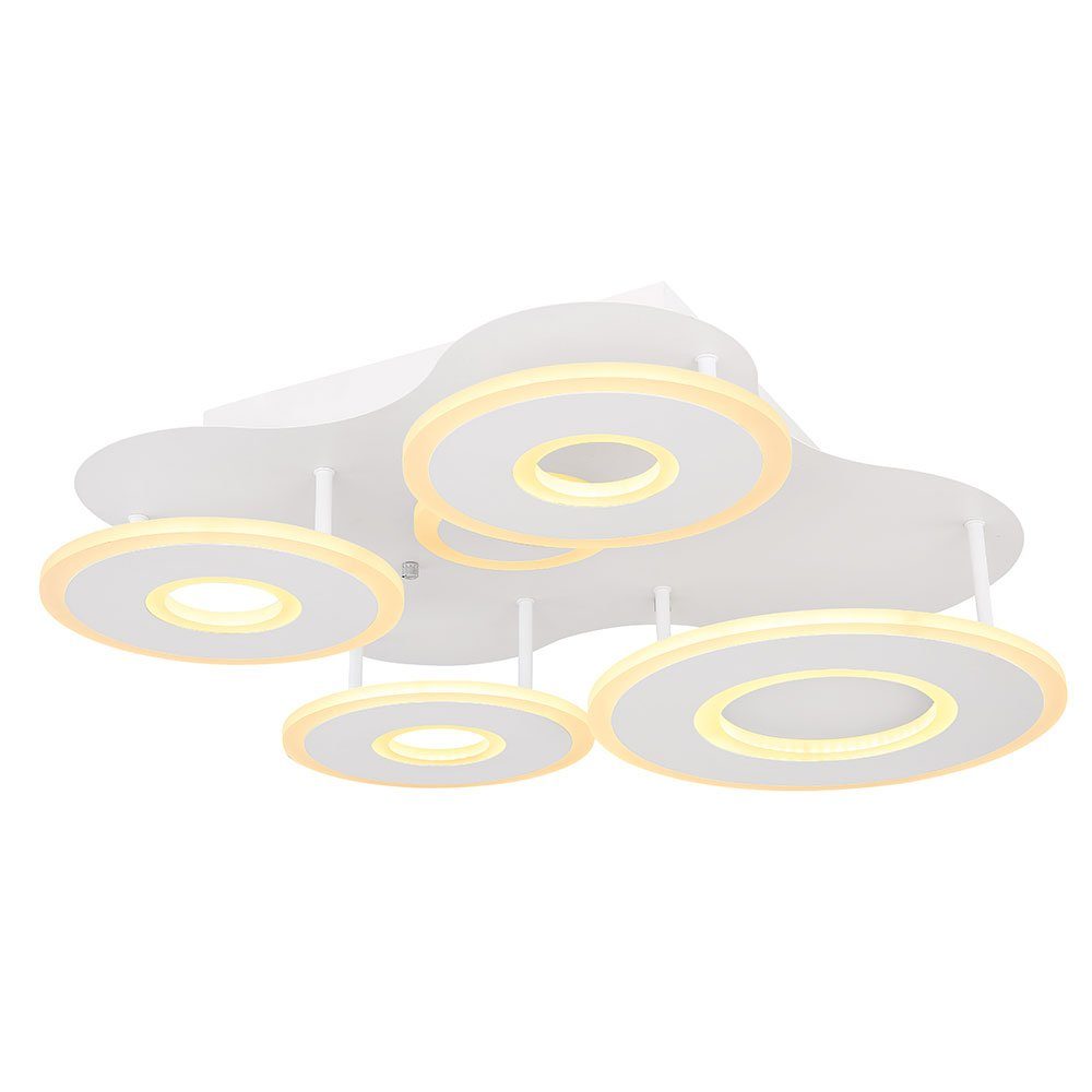 fest LED LED 55W Fernbedienung etc-shop fixierbar Dimmbar Deckenlampe Neutralweiß, Leuchte Deckenleuchte, Kaltweiß, verbaut, LED-Leuchtmittel Warmweiß, Tageslichtweiß, Farben