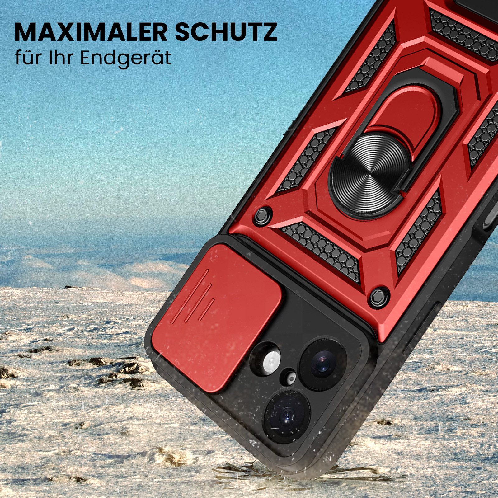 Tec-Expert Handyhülle Outdoor Cover Hülle für Apple iPhone 17, Premium Hülle mit Kameraschutz aus verstärktem Polycarbonat
