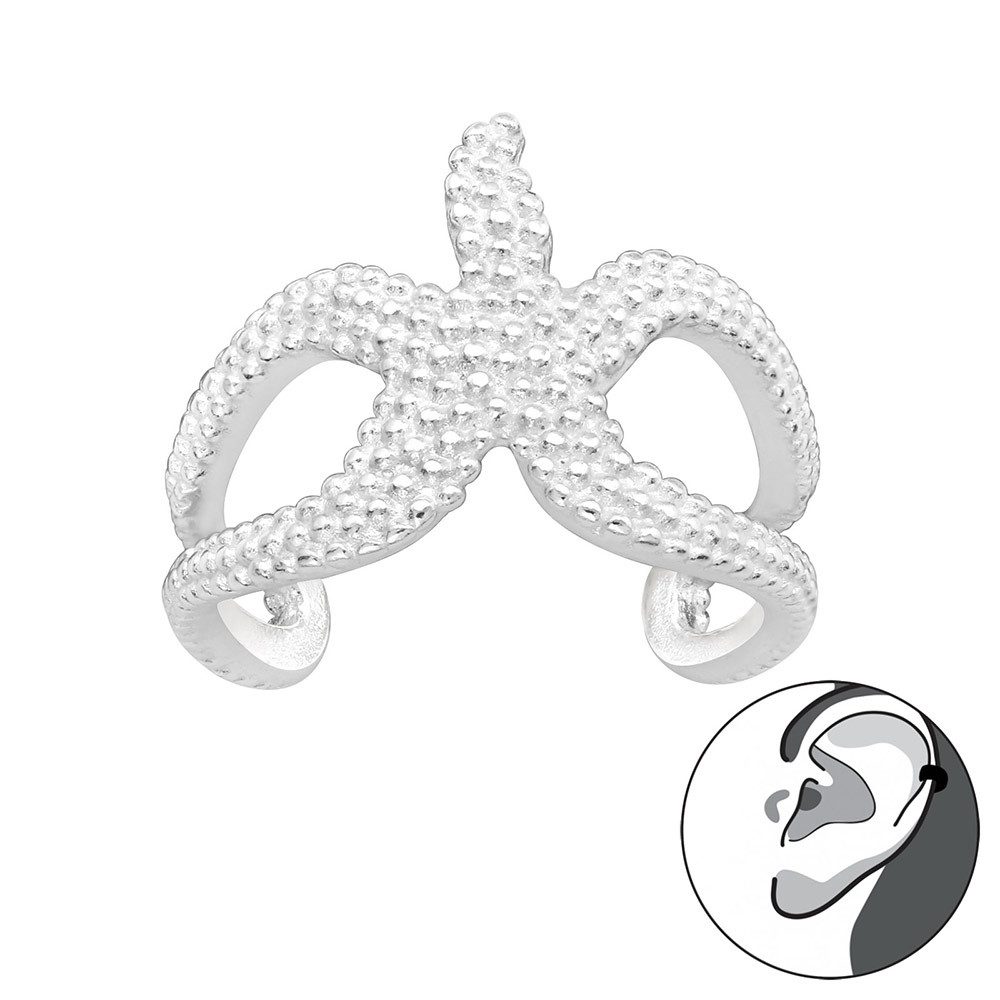 Order & Smile Schmuck Ohrklemme Ohrklemme „Seestern“: Ear Cuff Ohrring Silb günstig online kaufen