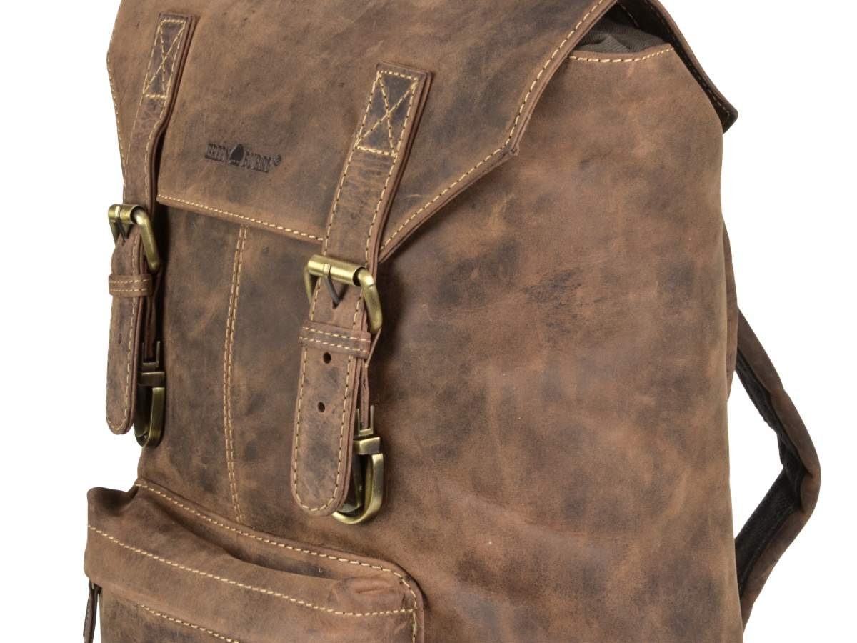 Greenburry Notebookrucksack Vintage, Rucksack, DayPack, BackPack, Leder