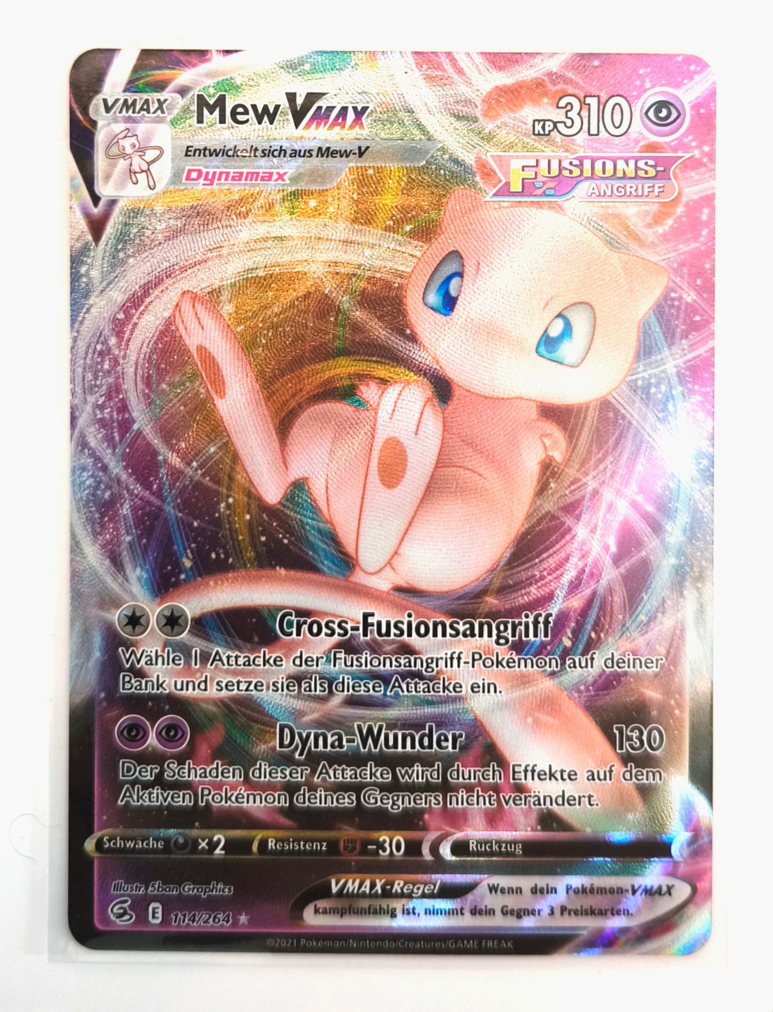 The Pokémon Company International Sammelkarte Pokemon Karte Mew Vmax Full-Art Ultra Rare 114/264
