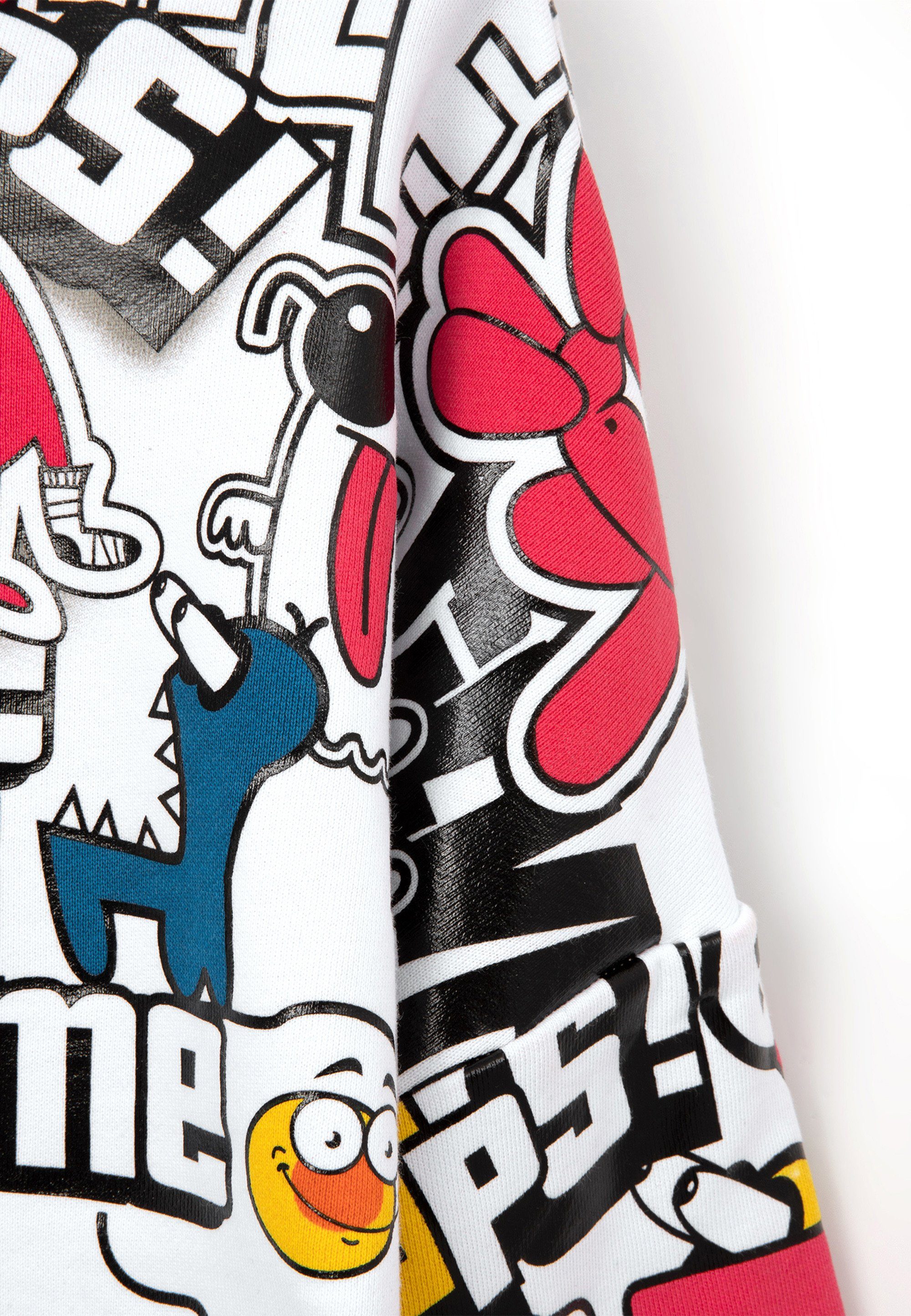 Gulliver Kapuzensweatshirt im knalligen mit praktischer Design Kapuze