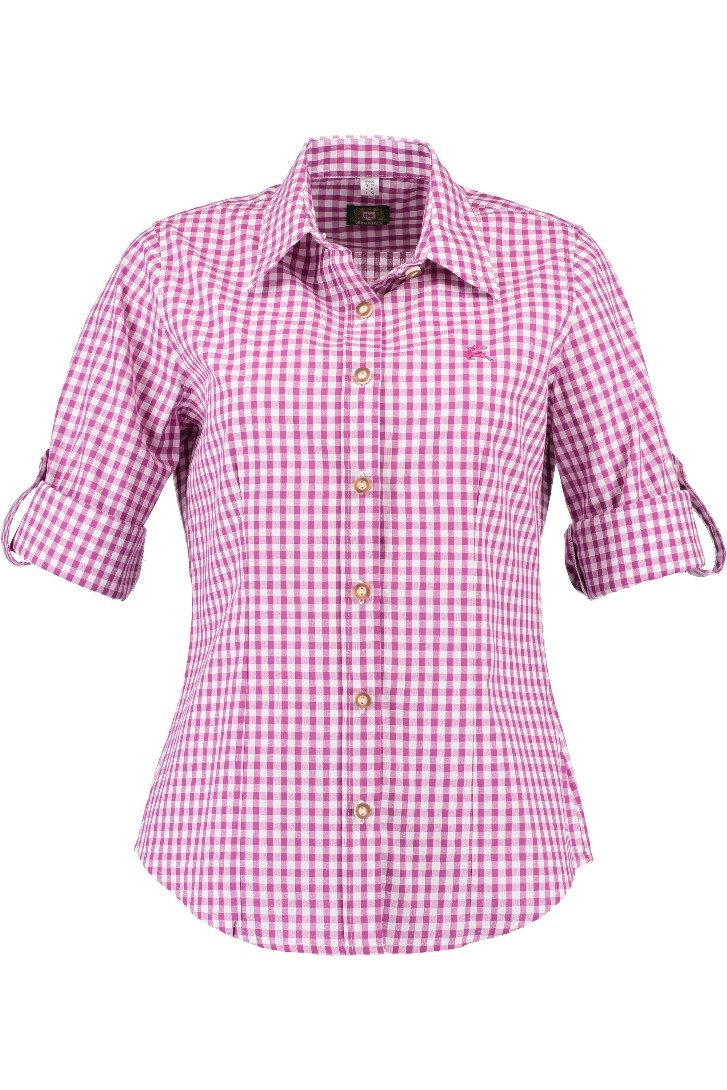Orbis Textil GmbH & Co. KG Trachtenbluse Trachtenbluse - DALILA - beere, dunkelgrün, weinrot