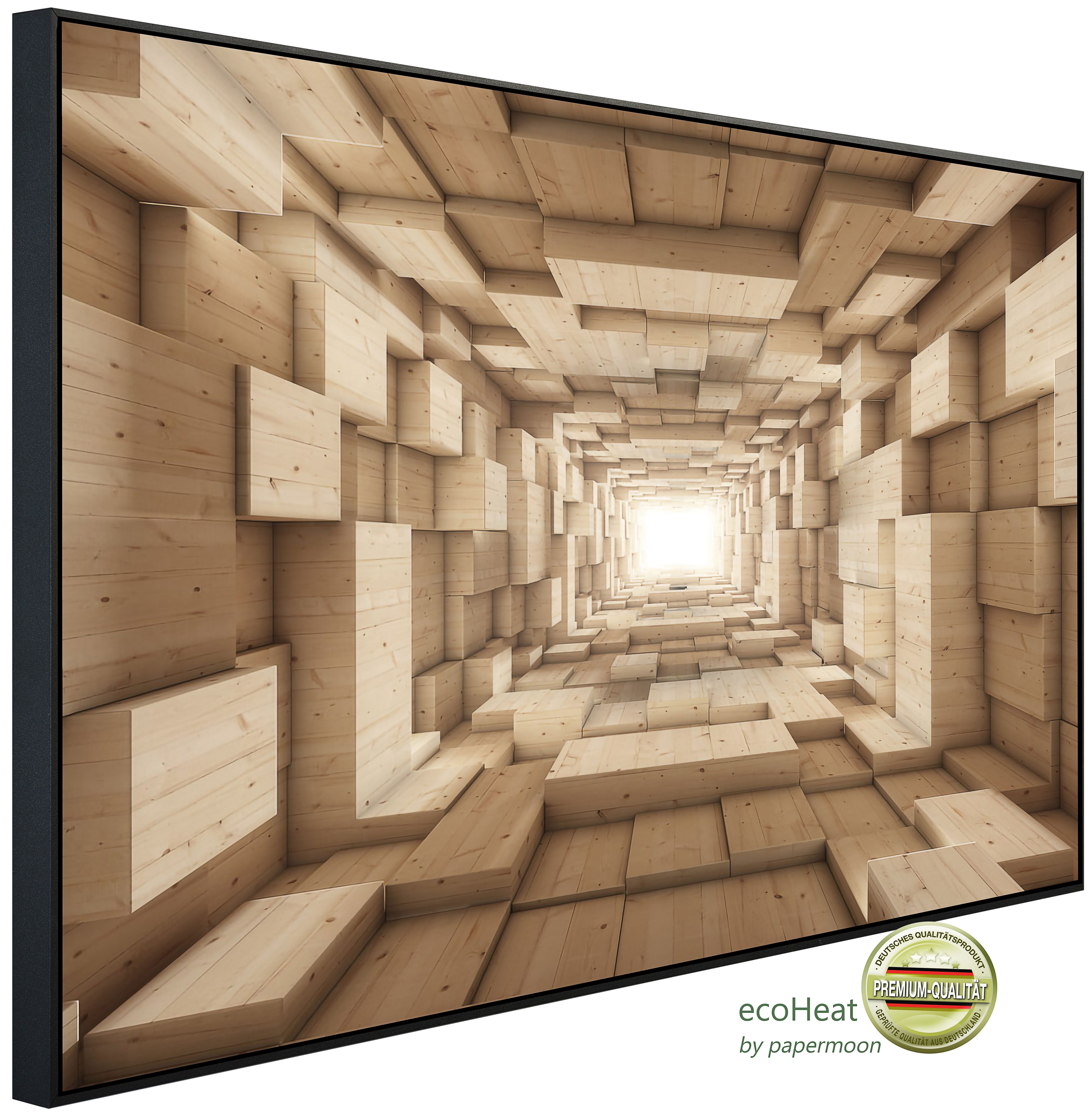 Papermoon Infrarotheizung INFRAROT-BILD-HEIZUNG, Abstrakt 3D Effekt, TÜV-Rheinland/GS zertifiziert, angenehme Strahlungswärme