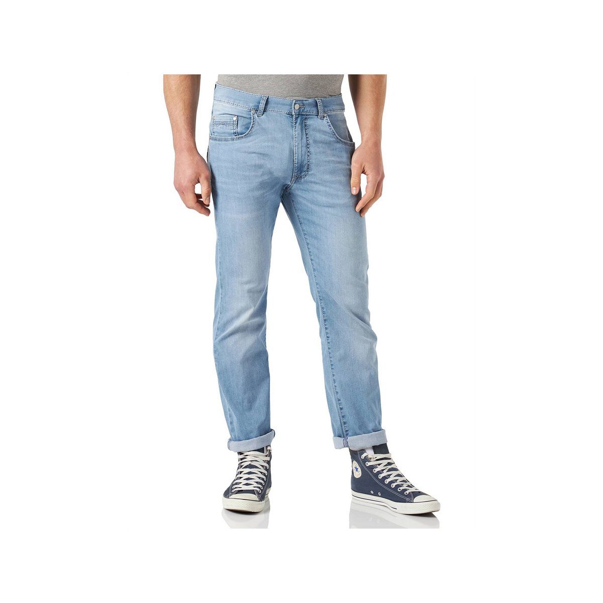 (1-tlg., regular Chinos pflegeleicht) Authentic hell-blau Jeans Pioneer