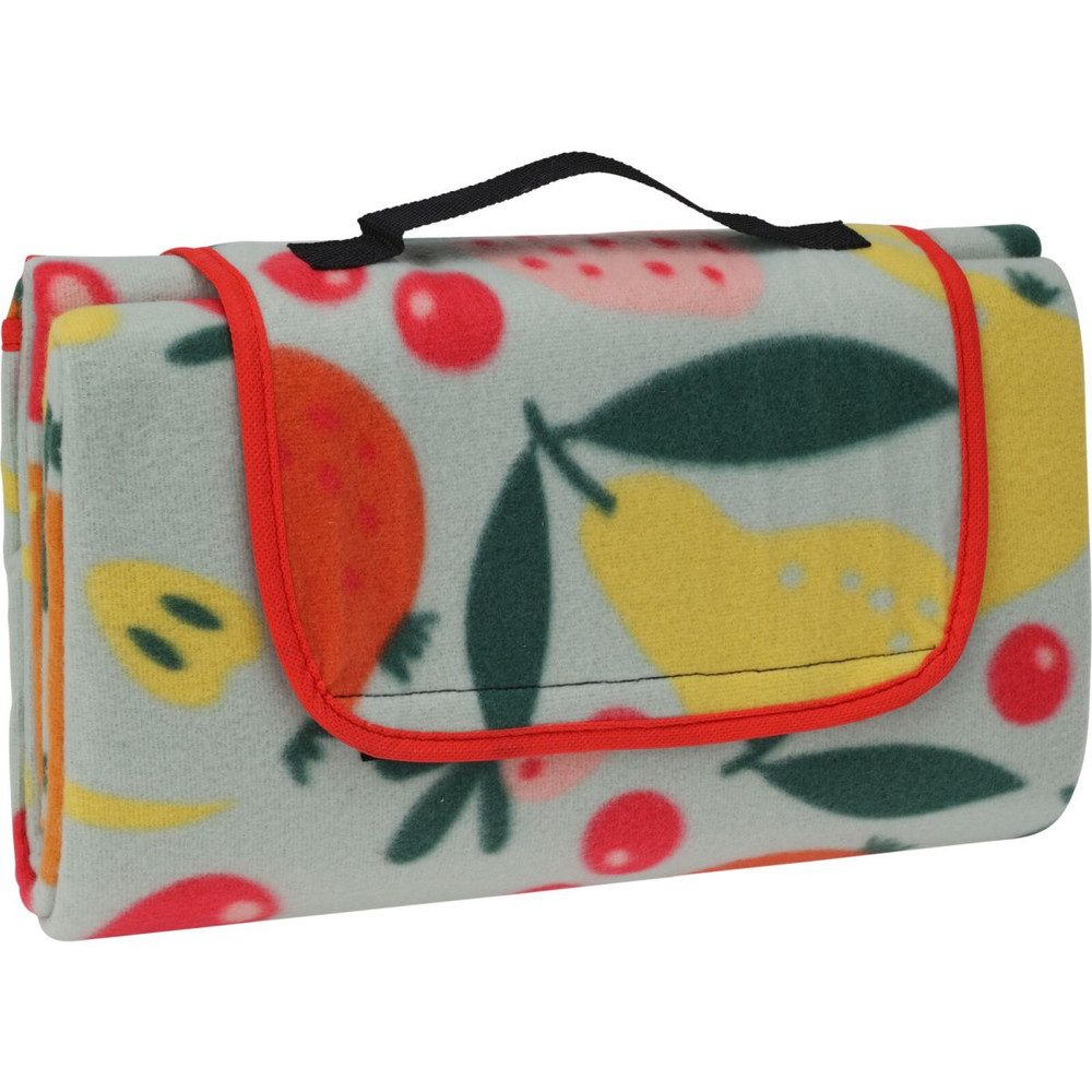 Koopmann Handwärmer Picknickdecke - mit Fruchtmotiv - ca. 130 x 150 cm - 1 Stück