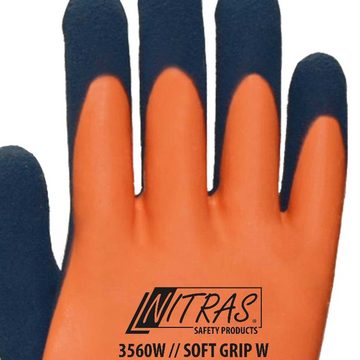 Nitras Latexhandschuhe Kälteschutzhandschuh Soft Grip 3560W, wasserabweisend (Spar-Set)