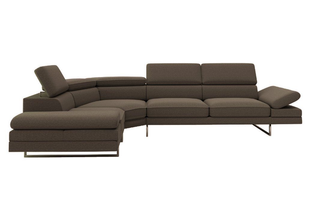 Design Polster Couch JVmoebel L Ecksofa Form Braun in Sofa Ecksofa Europe Couchen Made Textil,