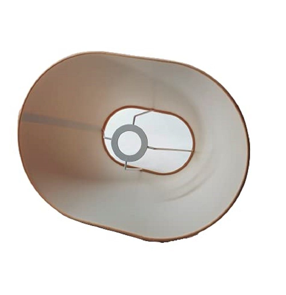 AMBIENTE-LEBENSART.DE Lampenschirm Lampenschirm oval Apricot Classic konische Form Ø 38cm