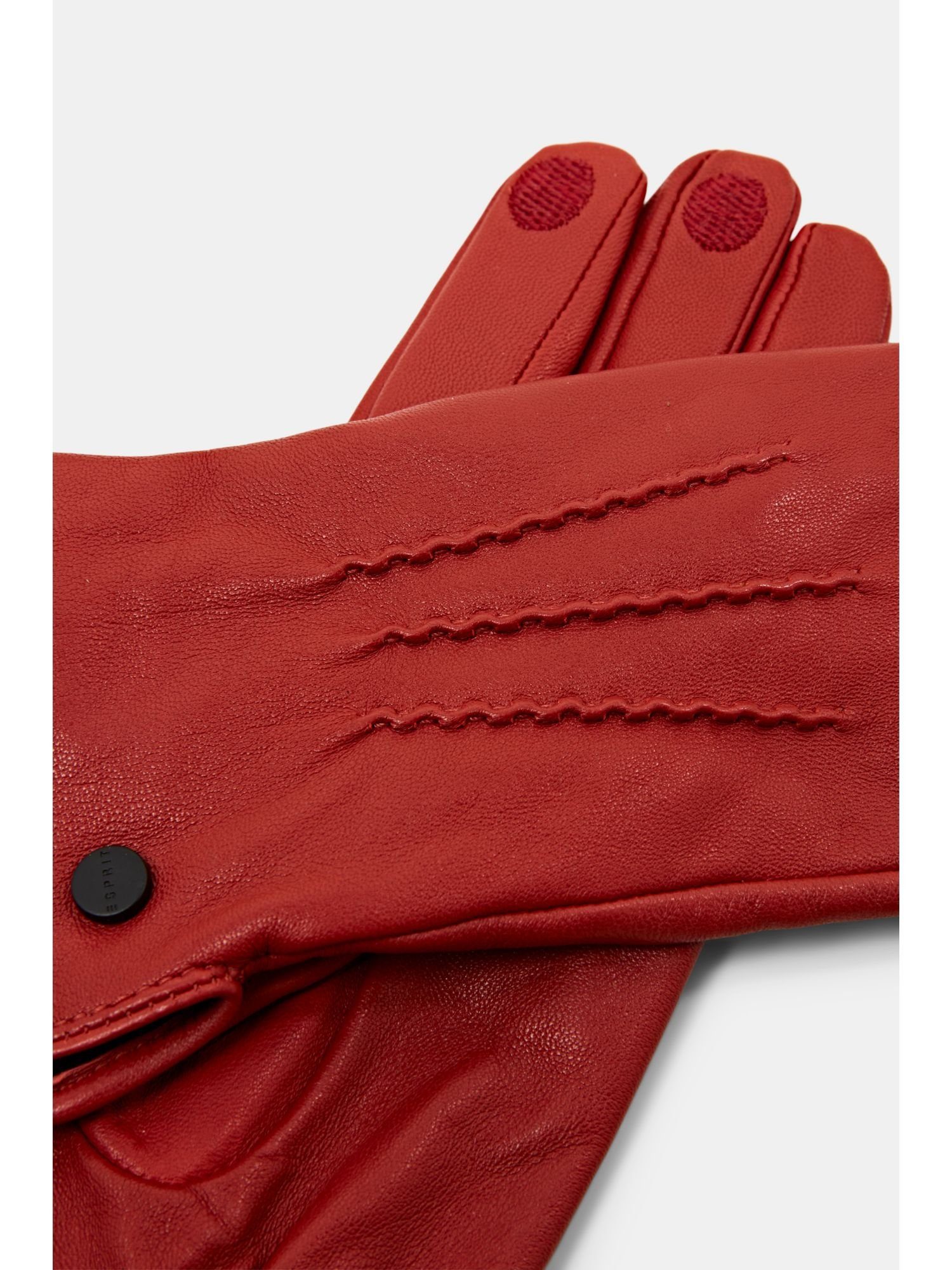 Esprit Lederhandschuhe Handschuhe aus Leder TERRACOTTA