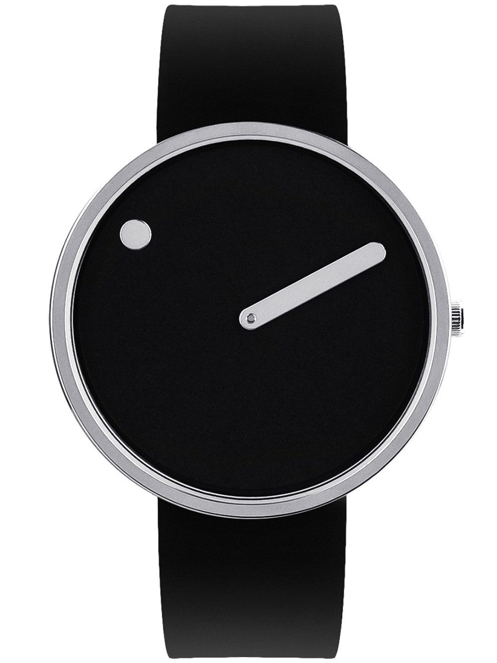 PICTO Quarzuhr Picto 43370-0120S Black Silicone Unisex 40mm 5ATM Picto 43370-0120S Black Silicone Unisex 40mm 5ATM