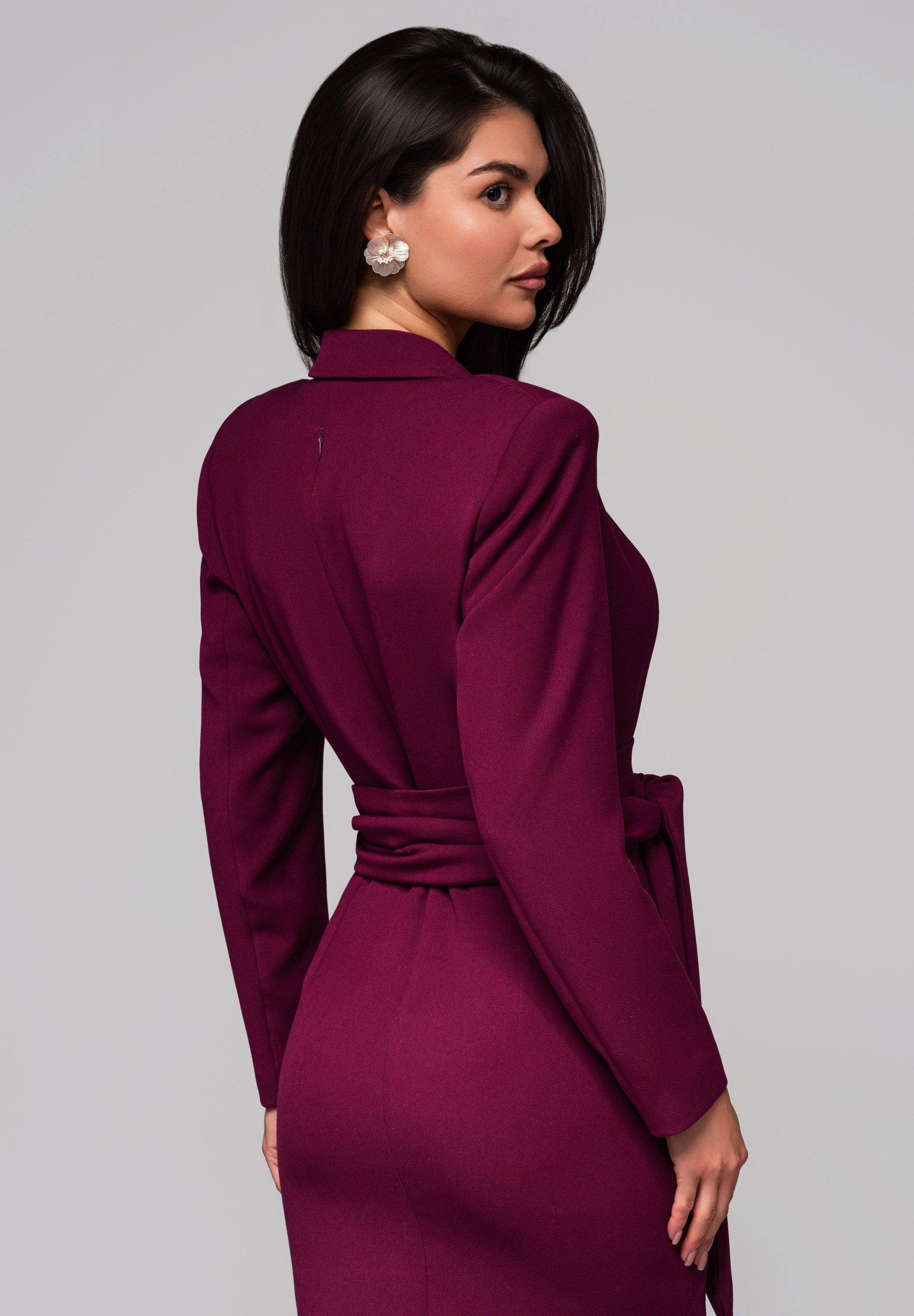 OMBRE Minikleid Elegantes Wickelkleid in Blazeroptik – Bild 5 von 5