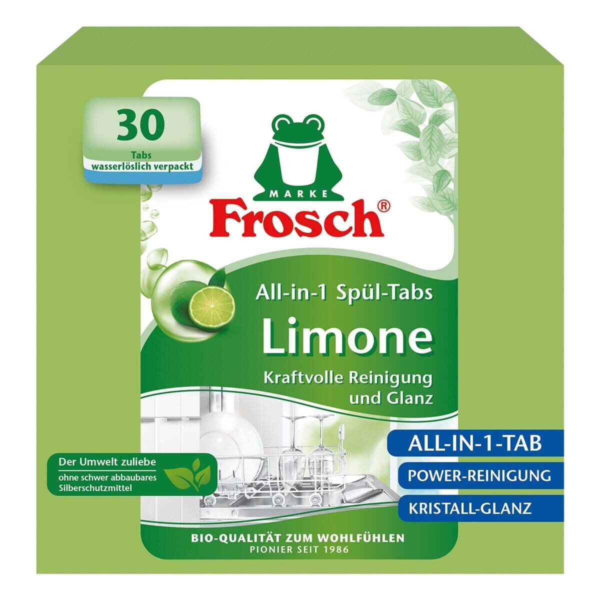FROSCH All-in-1 Limone Spülmaschinentabs (30 Tabs)