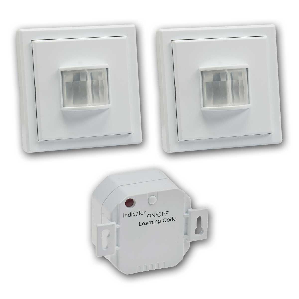 ChiliTec Bewegungsmelder 2er Set Funk-Bewegungsmelder & Empfänger IP20